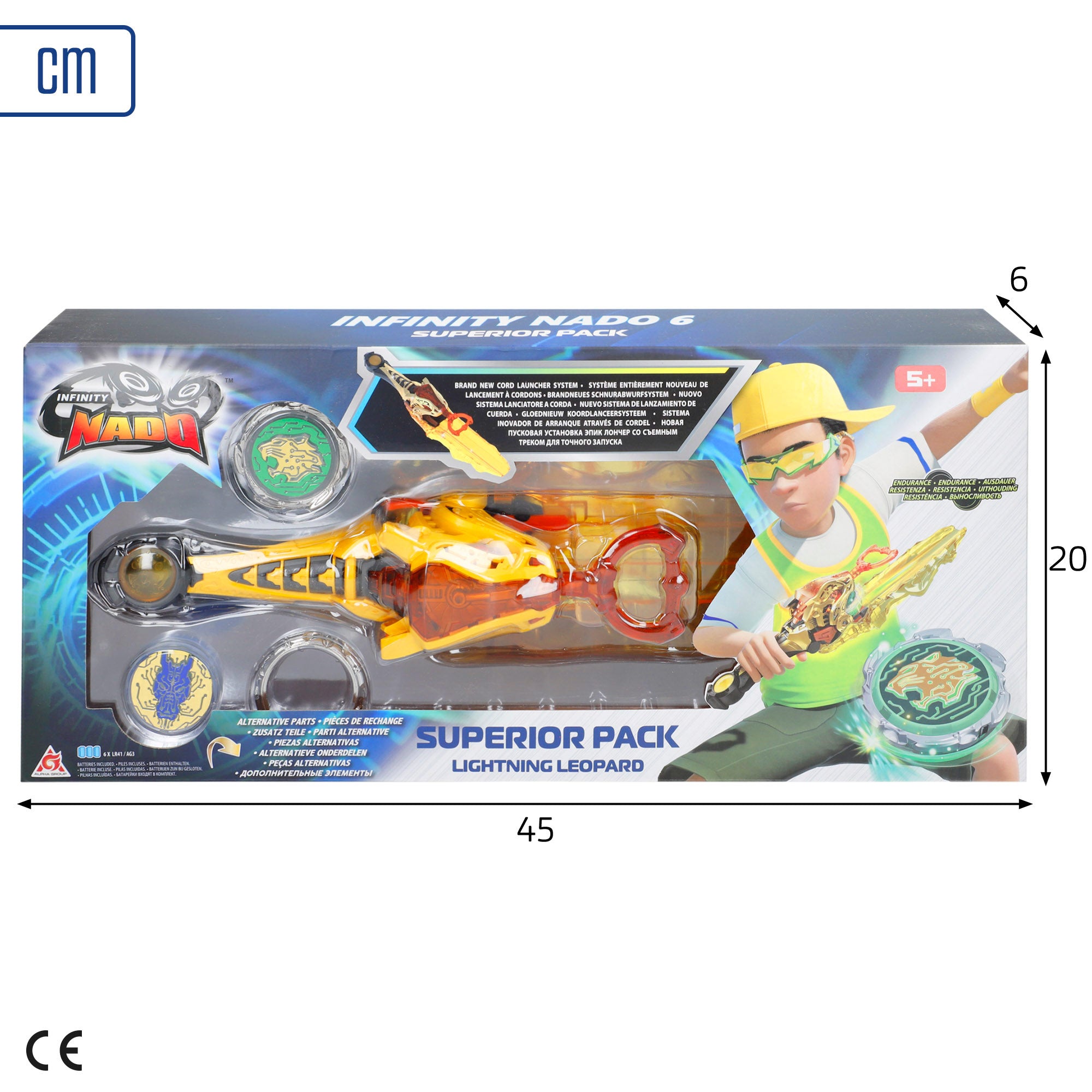 Infinity Nado Set Superior con espada y peonza Leopardo Relámpago