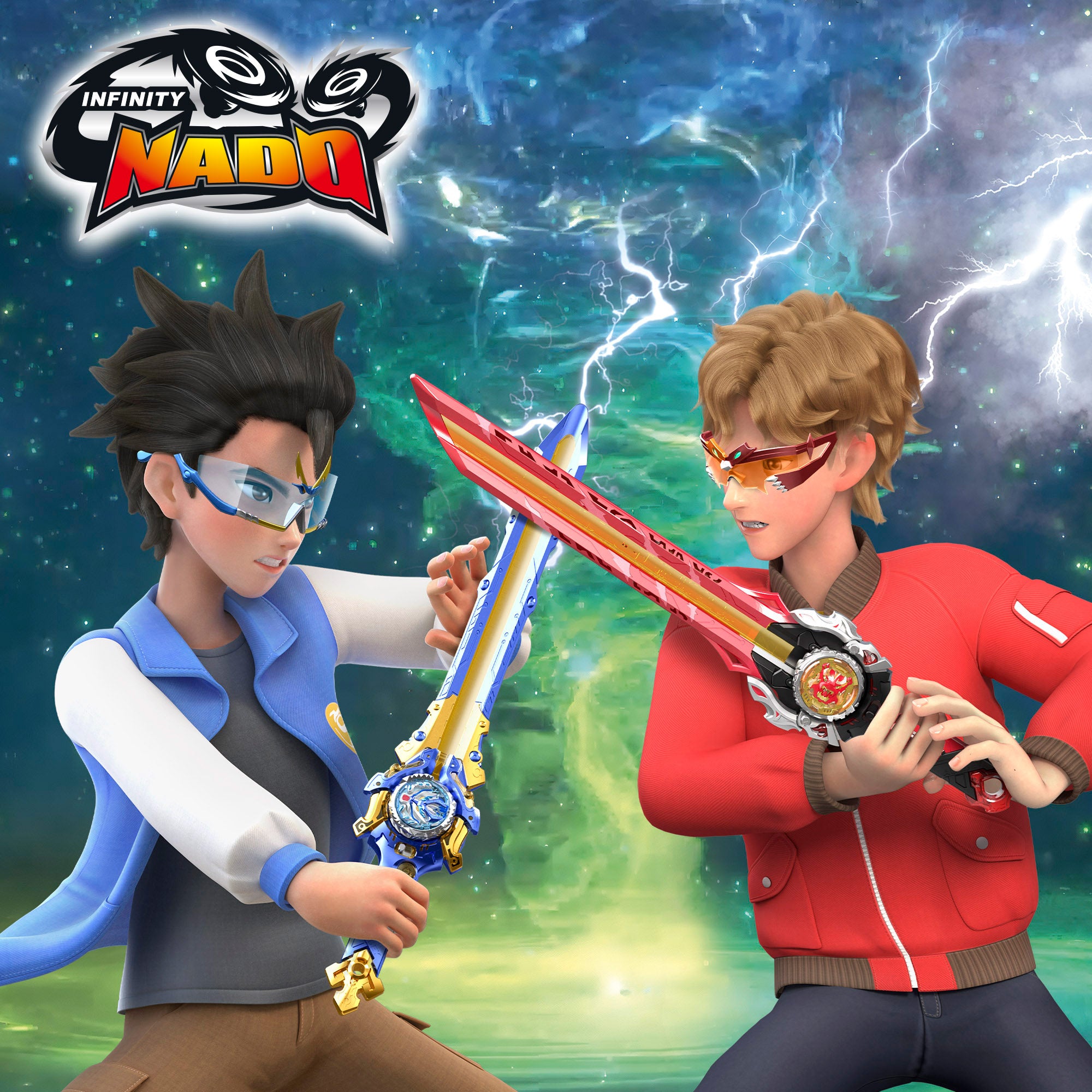 Infinity Nado Peonza con lanzador espada Pack Fury Wave Dragon