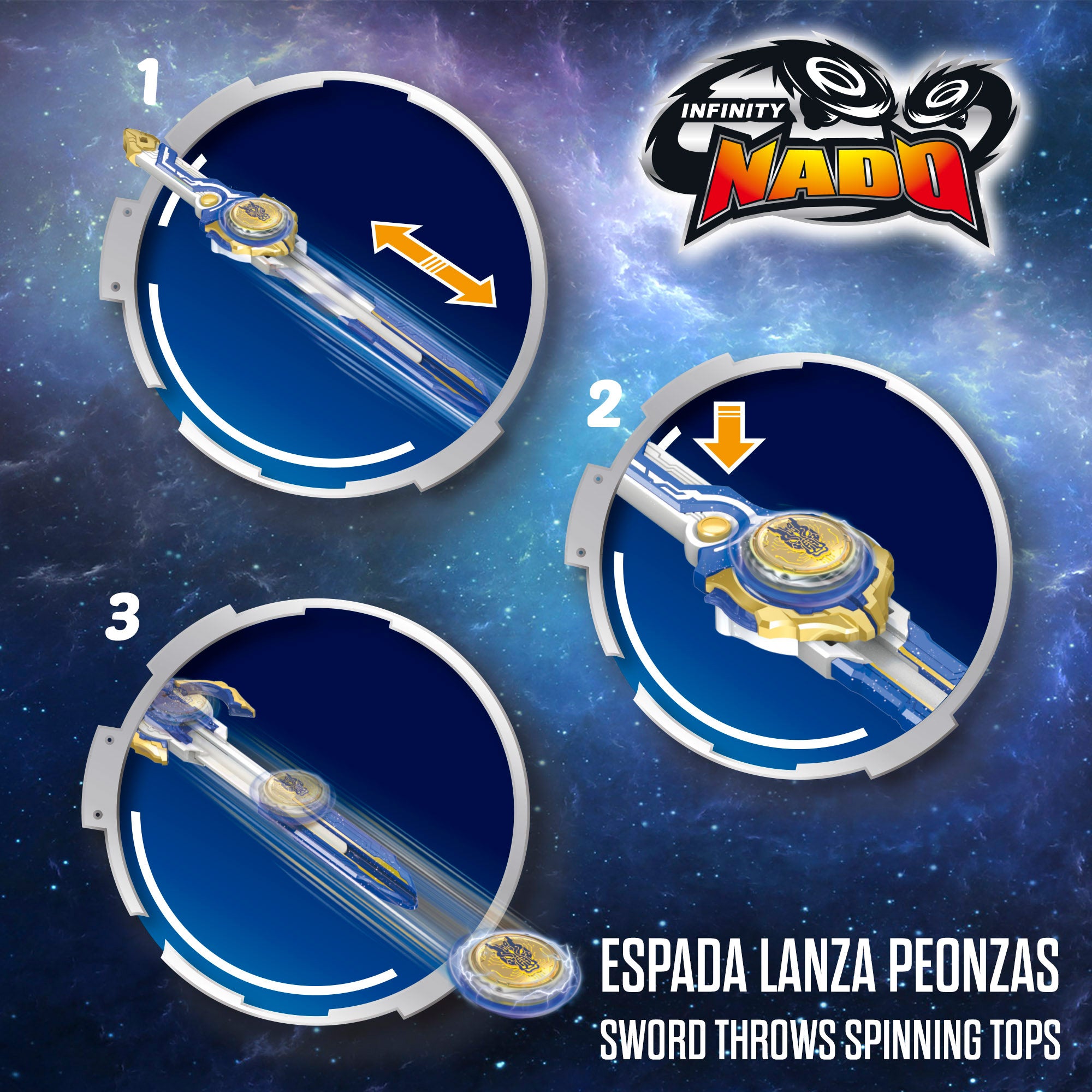 Infinity Nado Set gafas hiperdimensión, espada y peonza Dragón de Agua