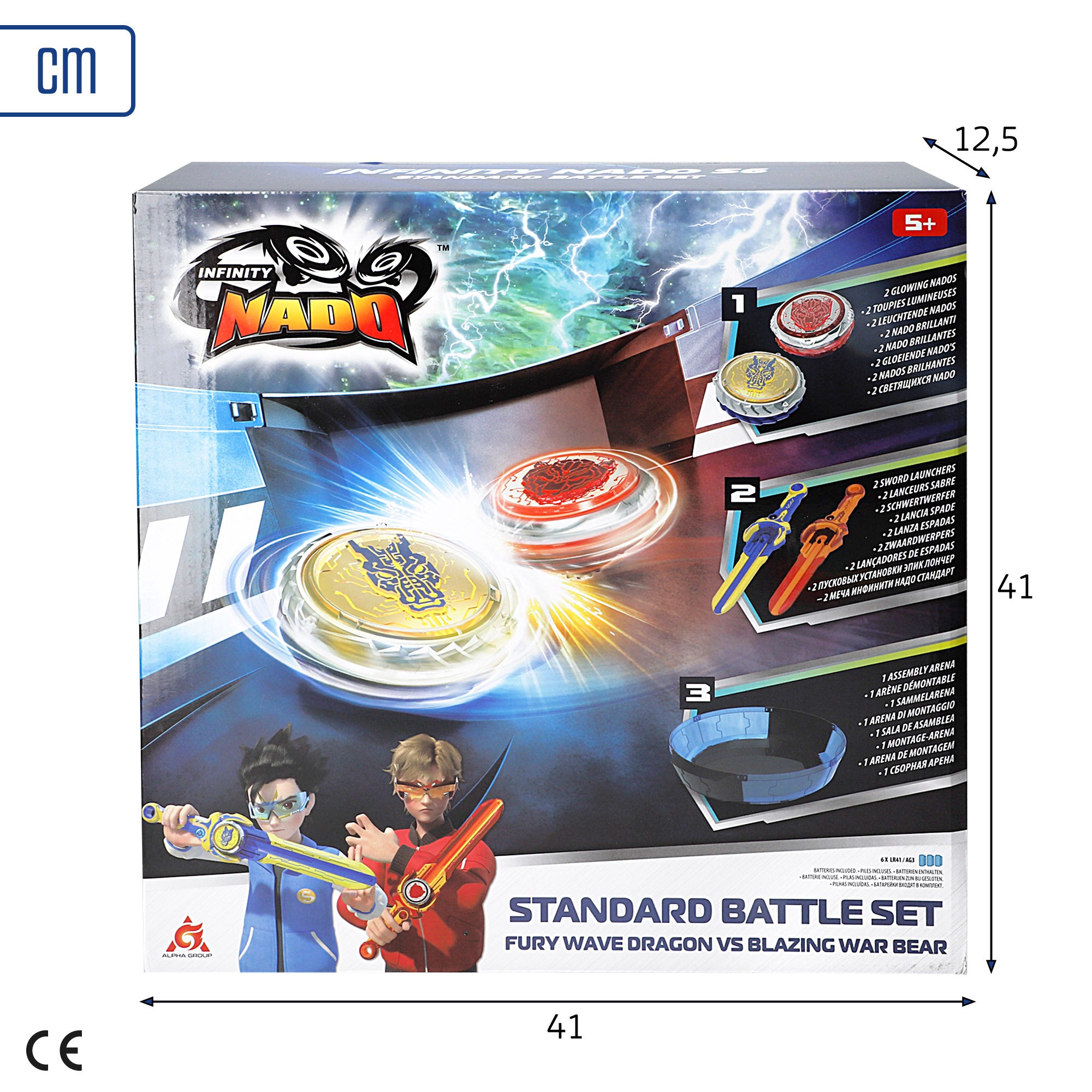 Infinity Nado Set Estadio arena, espadas y peonzas Dragón de Agua vs Oso Llameante