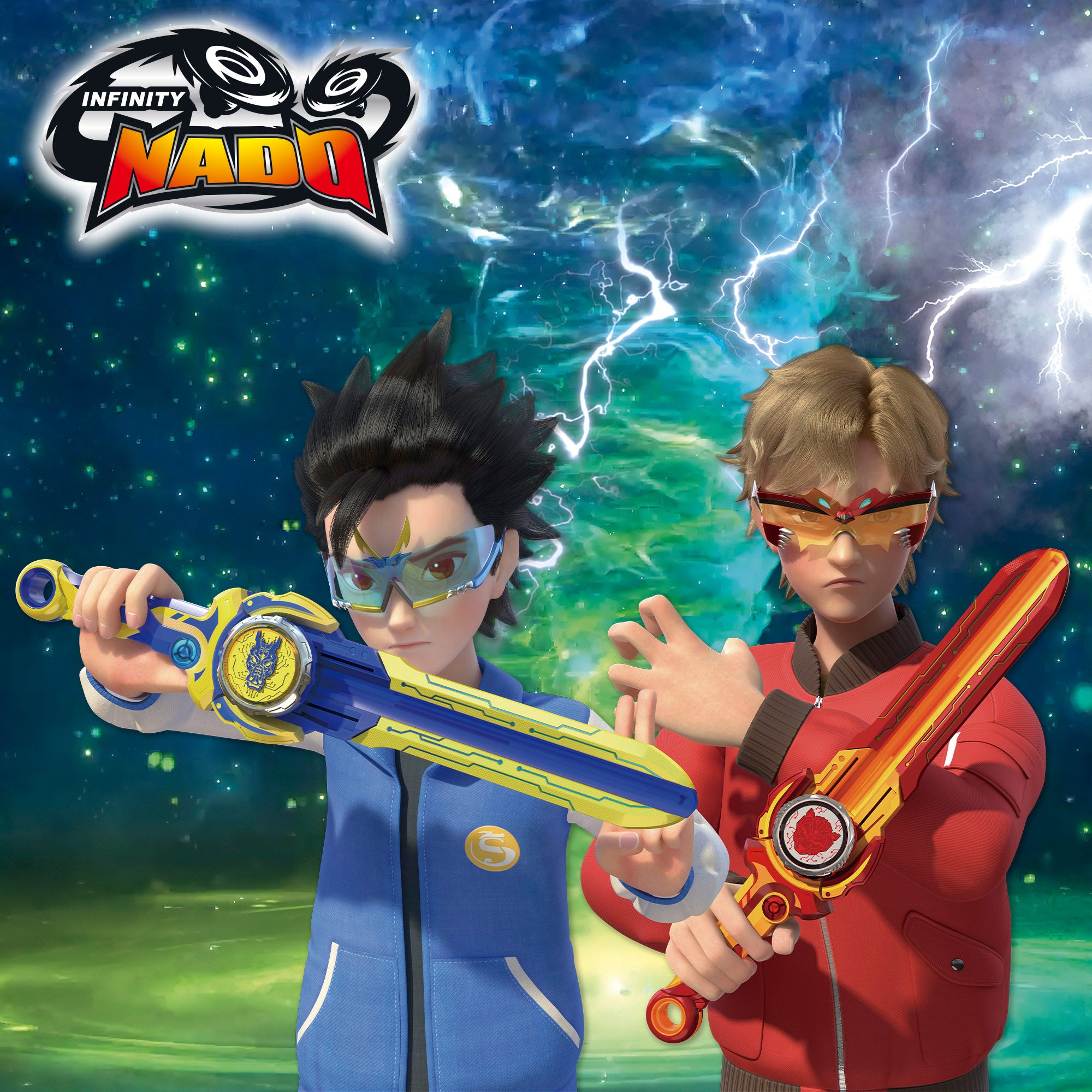 Infinity Nado Set Estadio arena, espadas y peonzas Dragón de Agua vs Oso Llameante