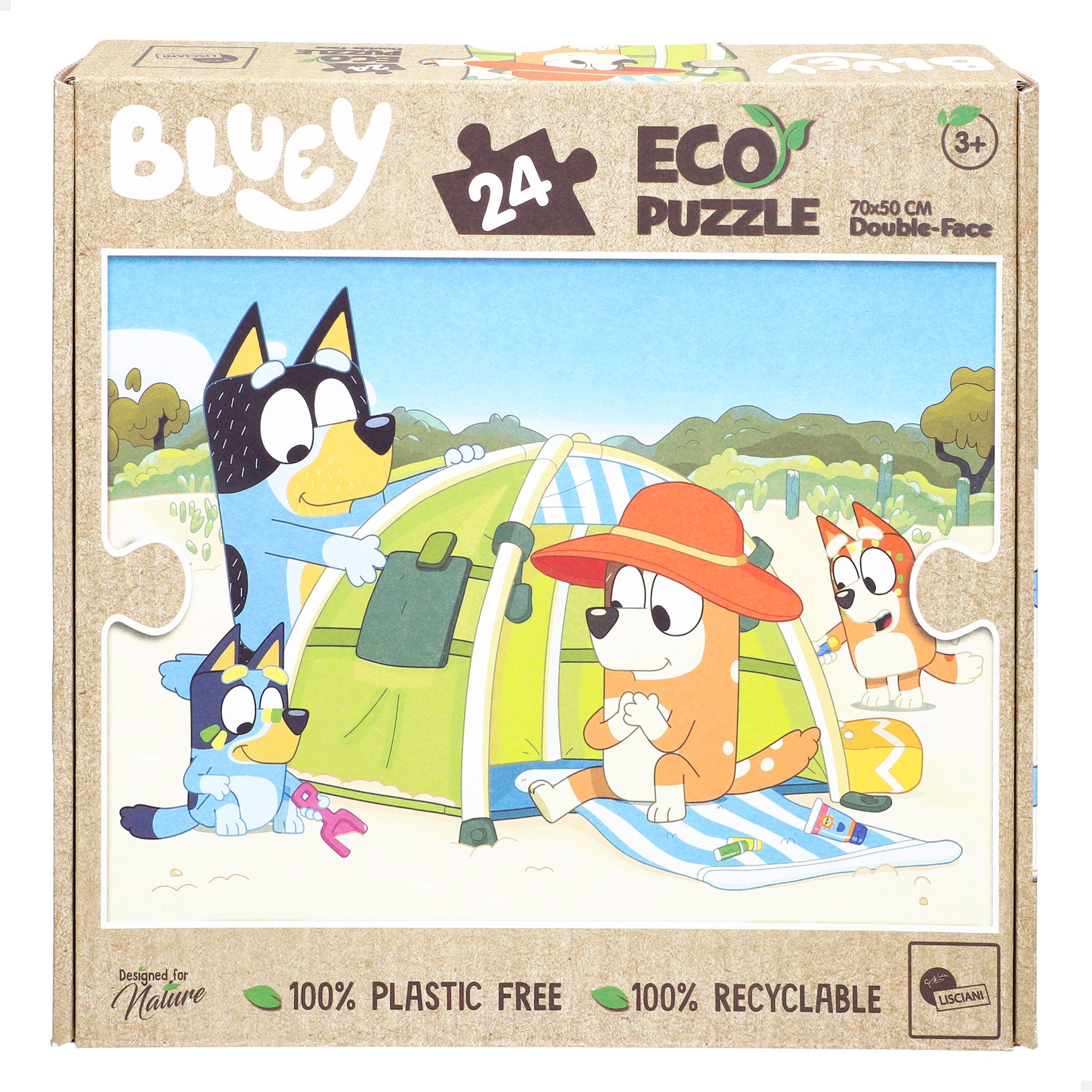 Bluey Puzzle ECO doble cara para colorear 24 piezas XL