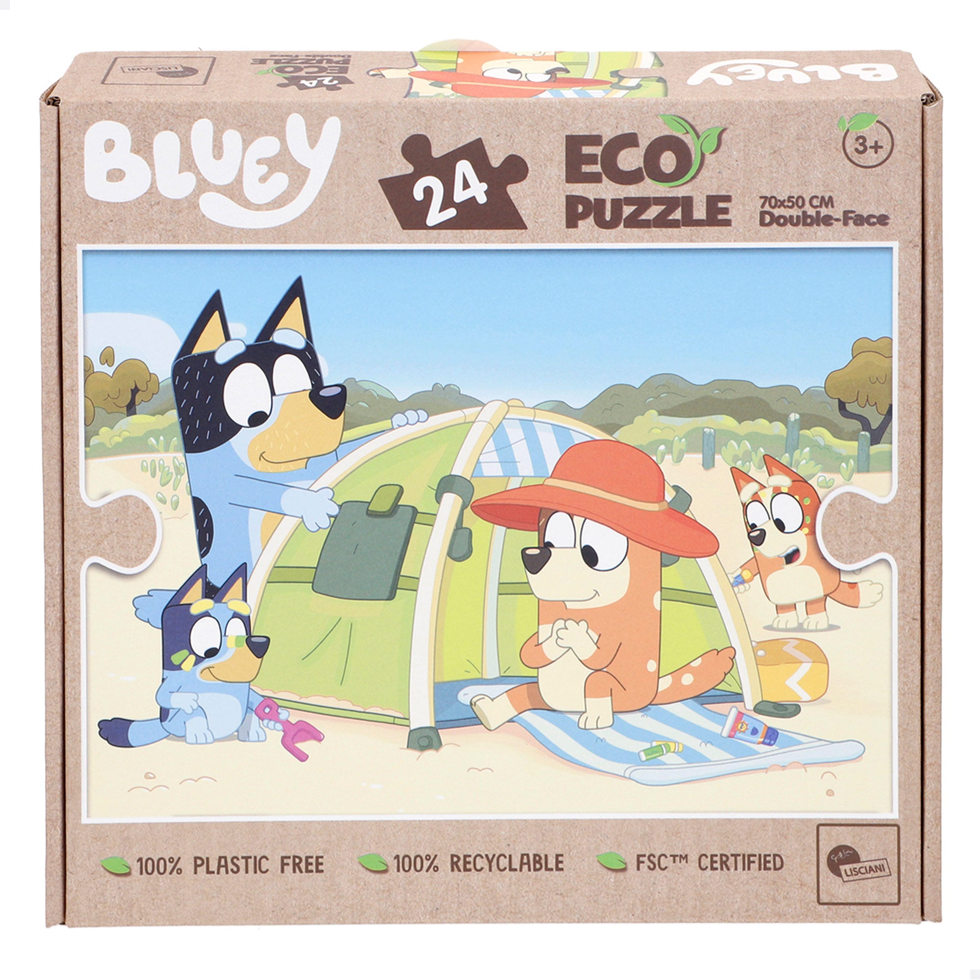 Bluey Puzzle ECO doble cara para colorear 24 piezas XL