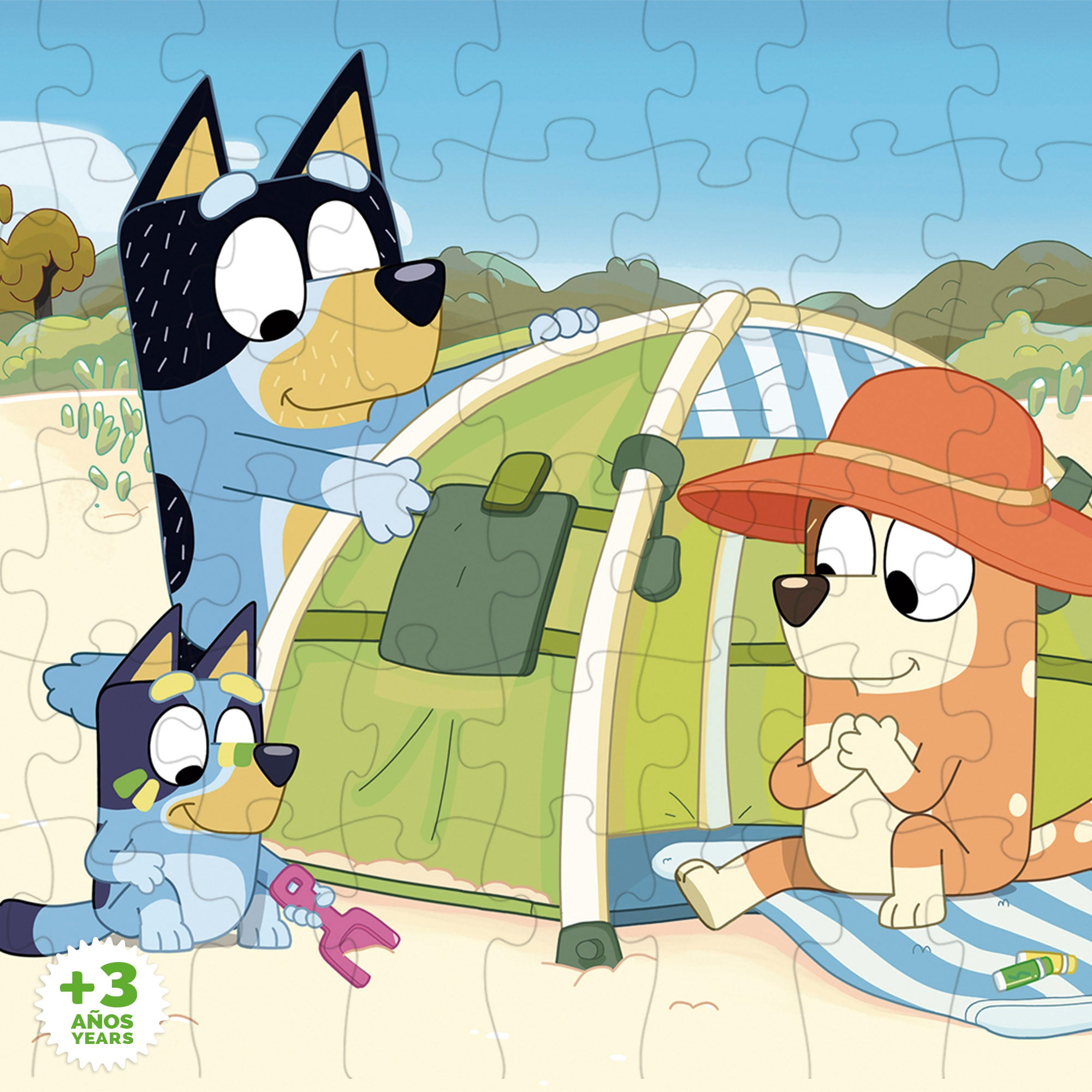 Bluey Puzzle ECO doble cara para colorear 24 piezas XL