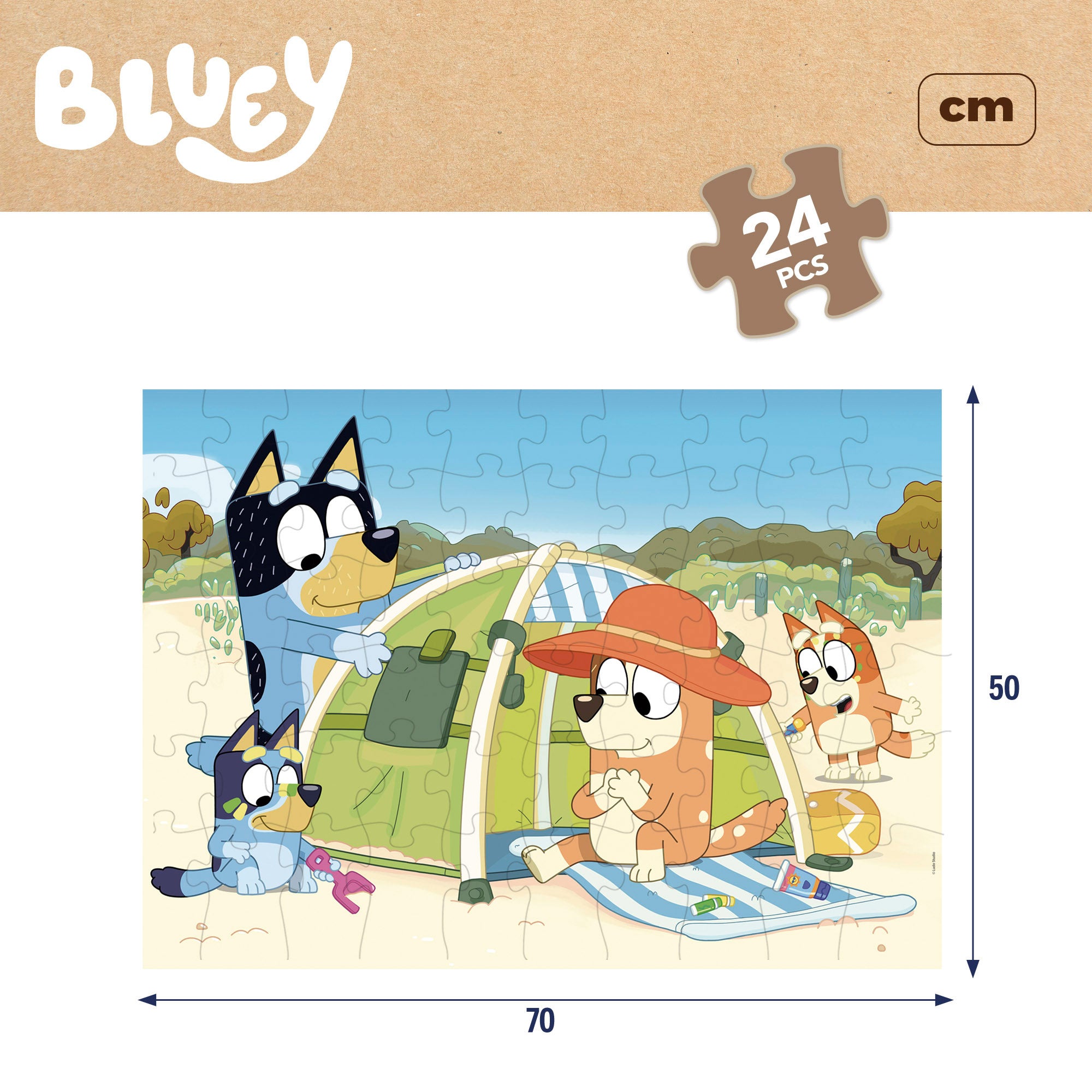Bluey Puzzle ECO doble cara para colorear 24 piezas XL