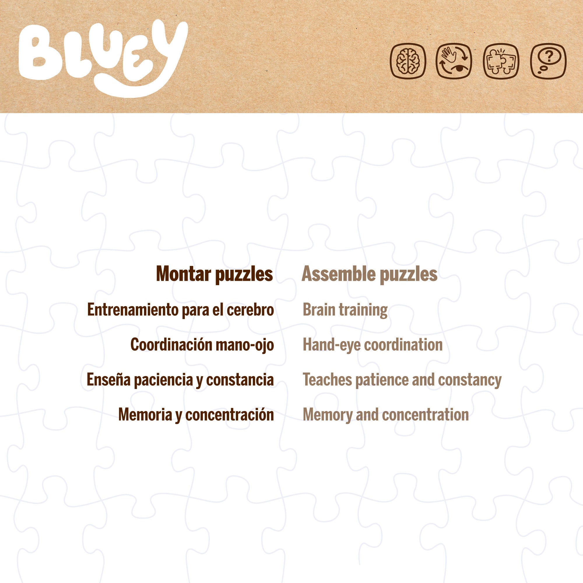 Bluey Puzzle ECO doble cara para colorear 24 piezas XL