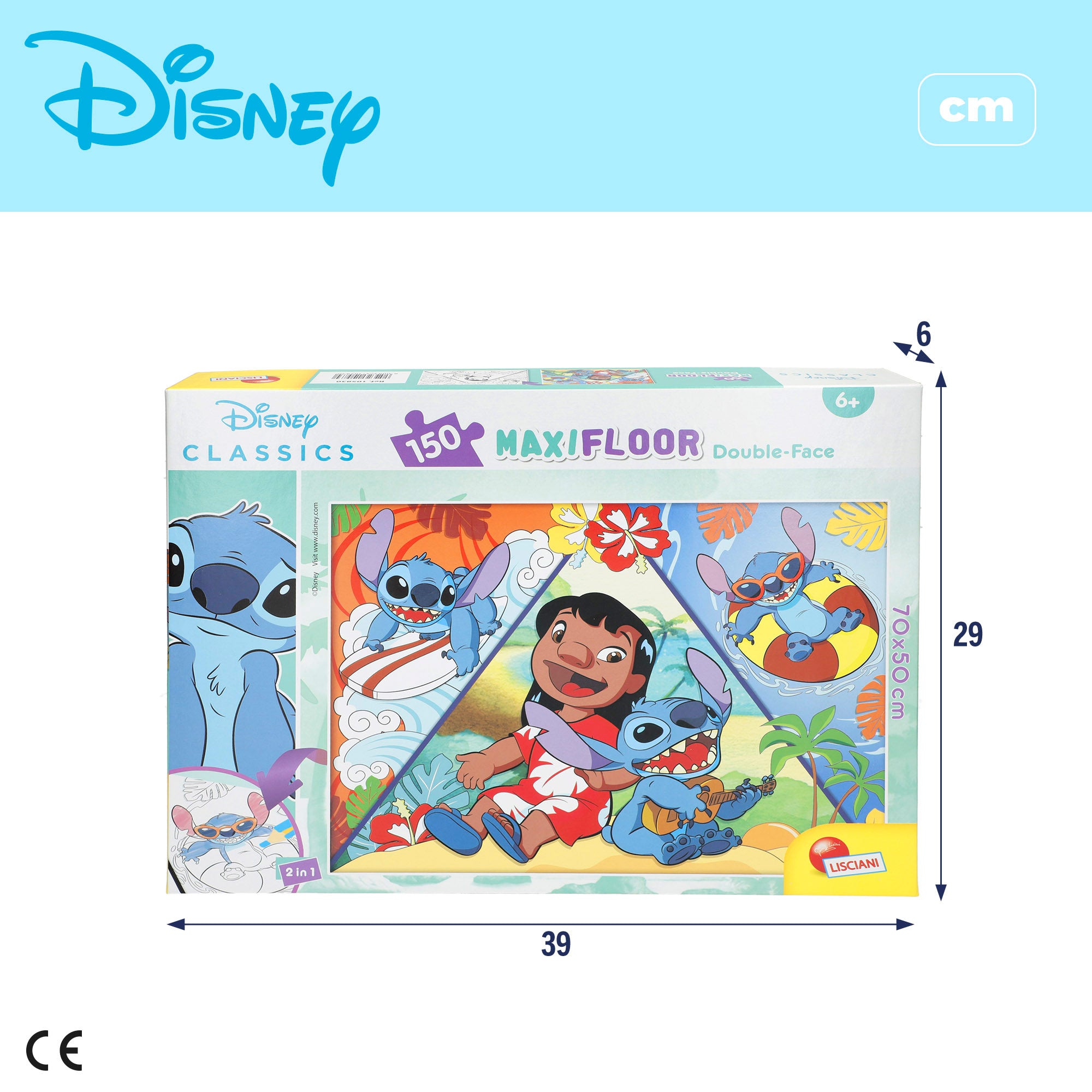 Disney Stitch Puzzle doble cara para colorear 150 piezas