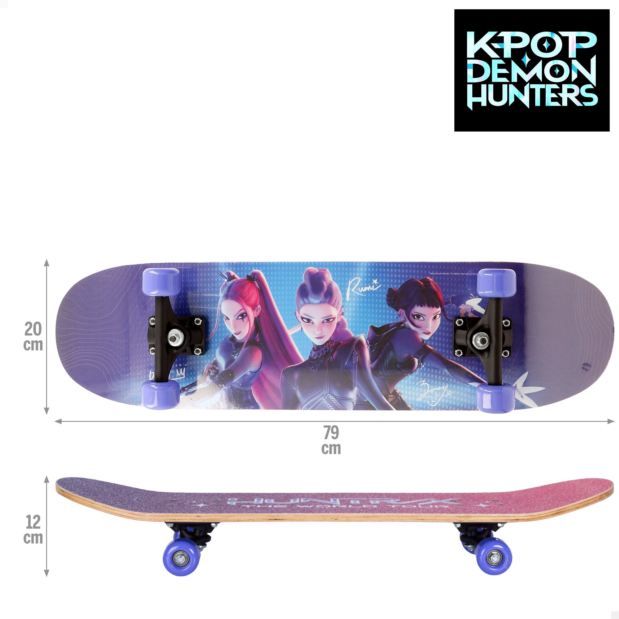 KPop Demon Hunters Monopatín madera máx.50 kg + 5 años
