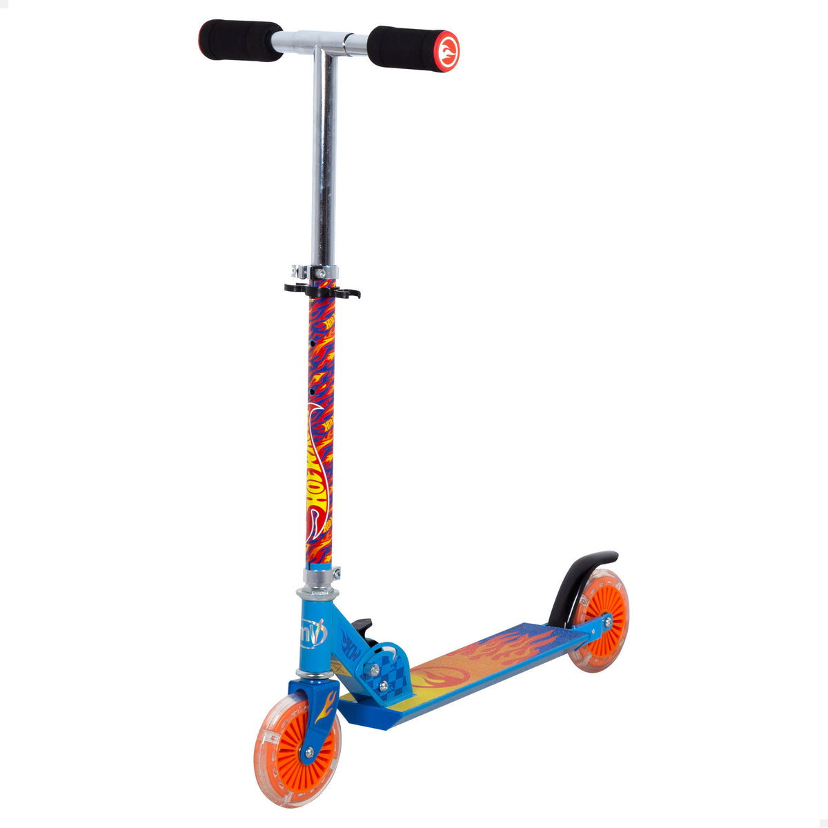 Hot Wheels Patinete 2 ruedas plegable con luces y manillar ajustable