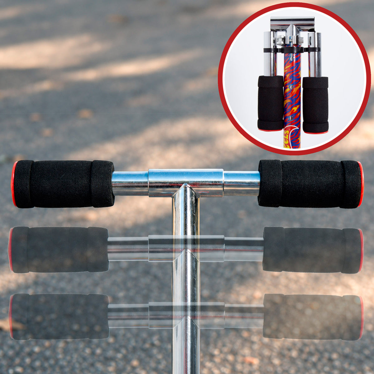 Hot Wheels Patinete 2 ruedas plegable con luces y manillar ajustable