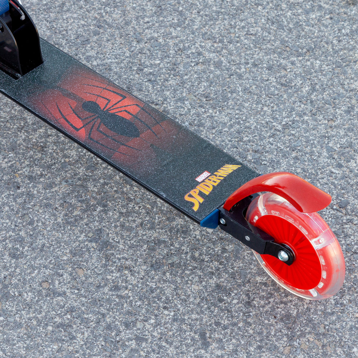 Spiderman Patinete plegable 2 ruedas con luces 5 años