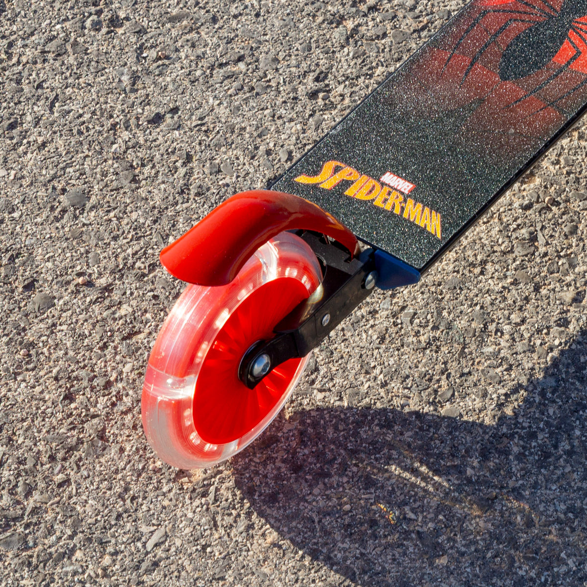 Spiderman Patinete plegable 2 ruedas con luces 5 años