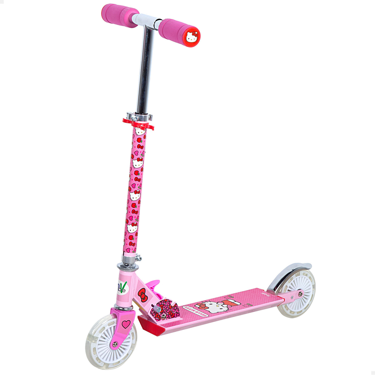 Hello Kitty Patinete plegable 2 ruedas con luces
