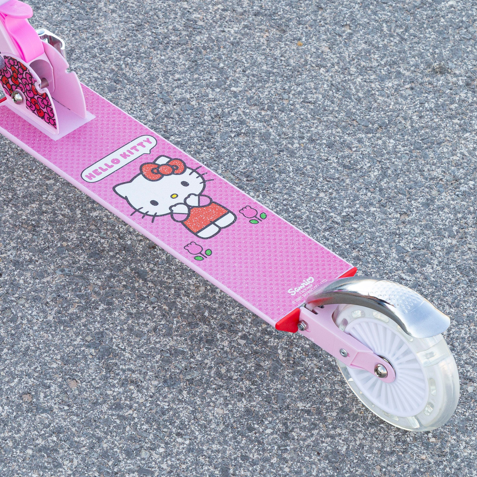 Hello Kitty Patinete plegable 2 ruedas con luces