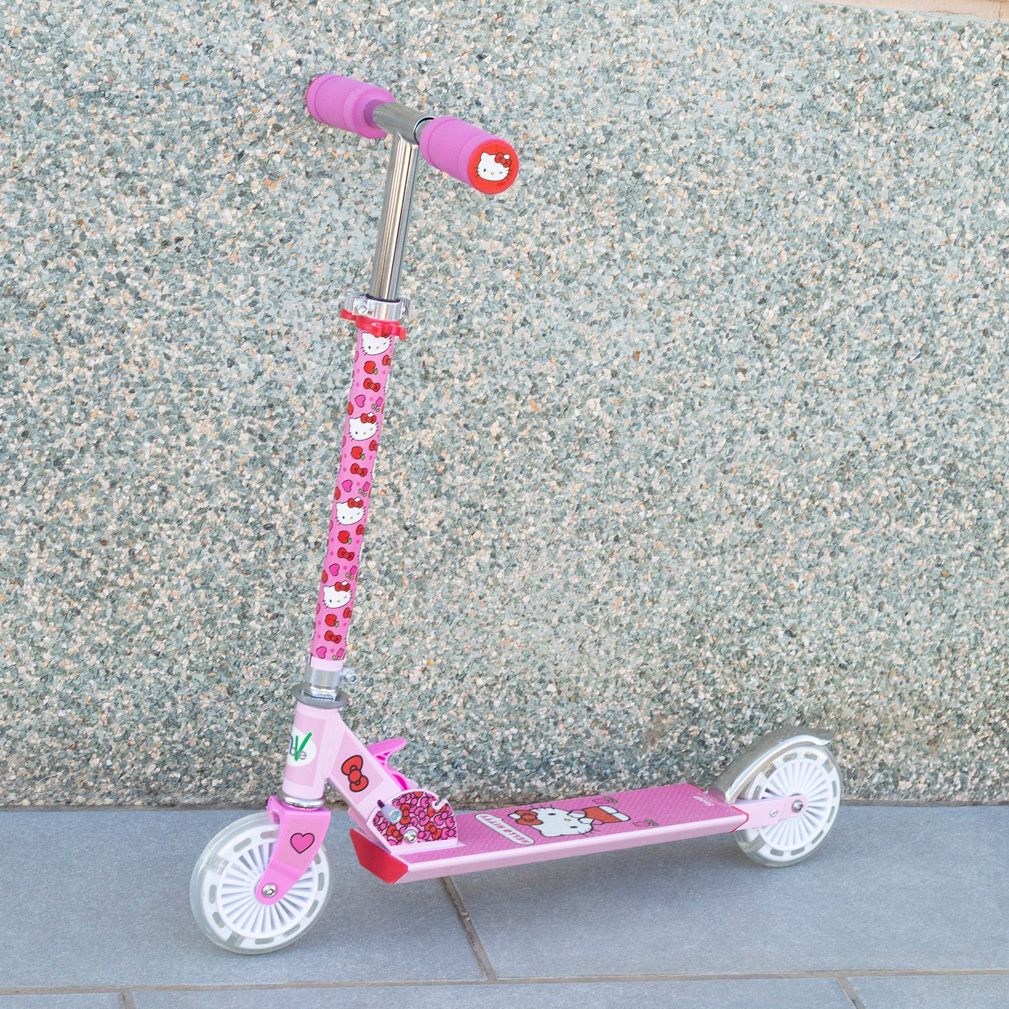 Hello Kitty Patinete plegable 2 ruedas con luces