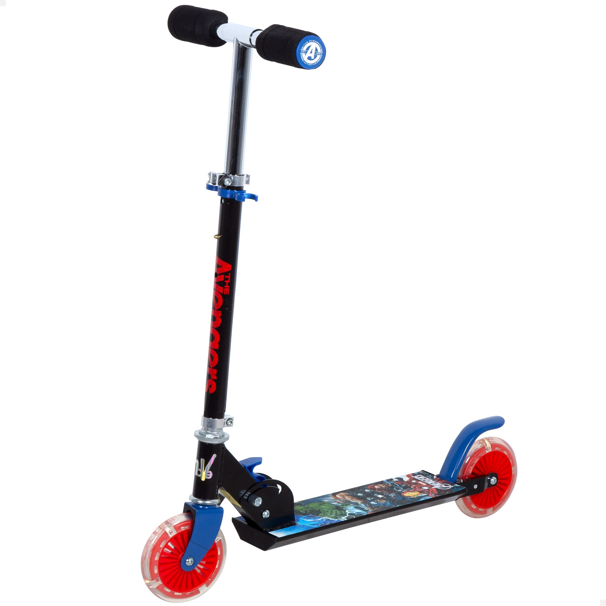 Avengers Patinete plegable 2 ruedas con luces