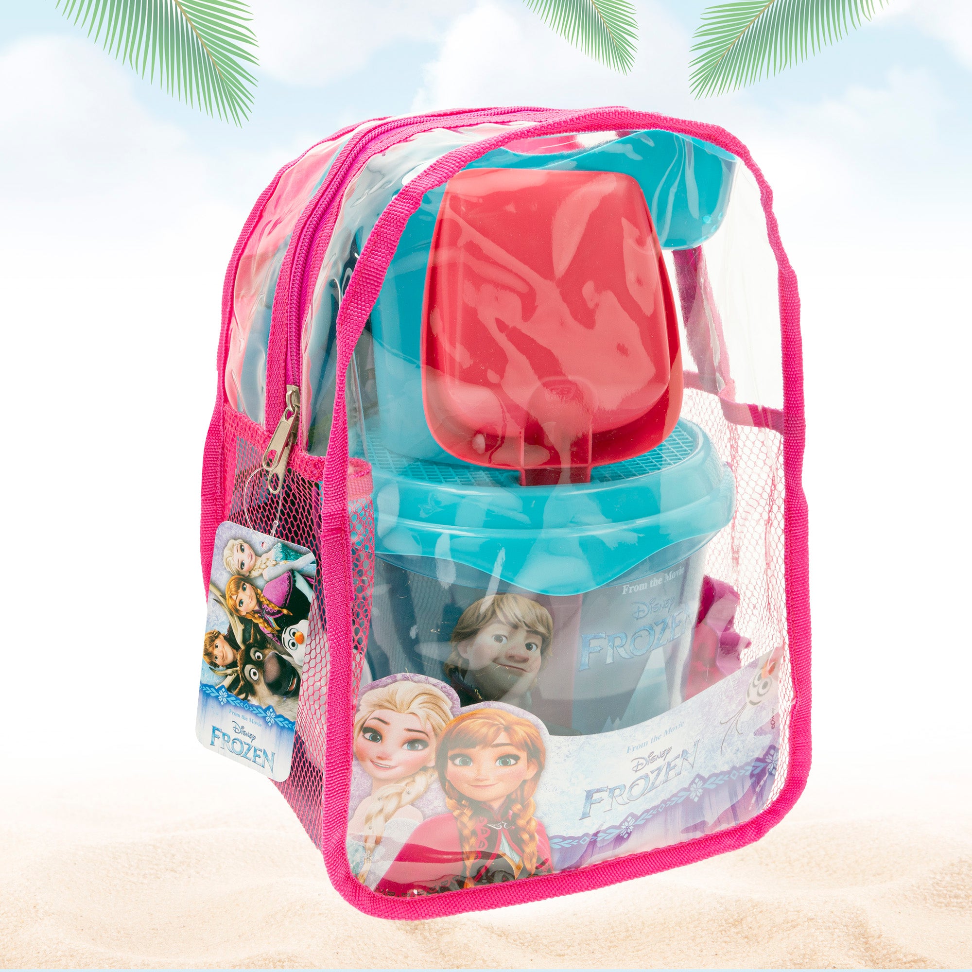 Frozen Set cubo de playa c/accesorios y mochila transporte