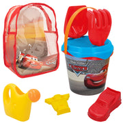 Cars Set cubo playa con accesorios y mochila transporte