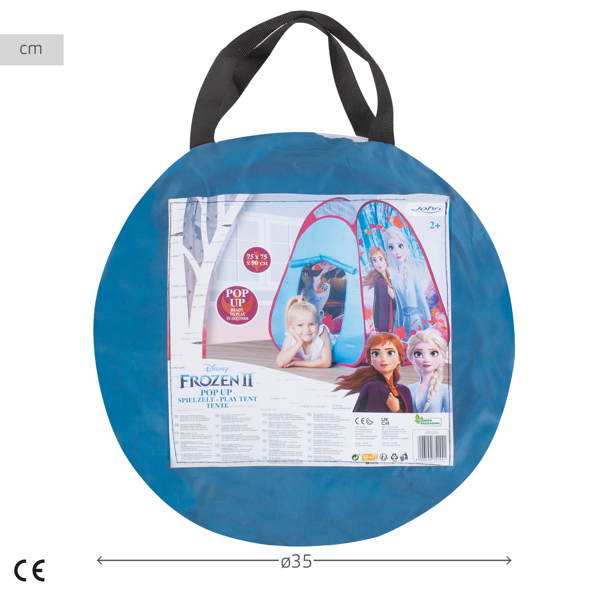 Frozen II Tienda de campaña infantil Pop Up 75x75x90 cm