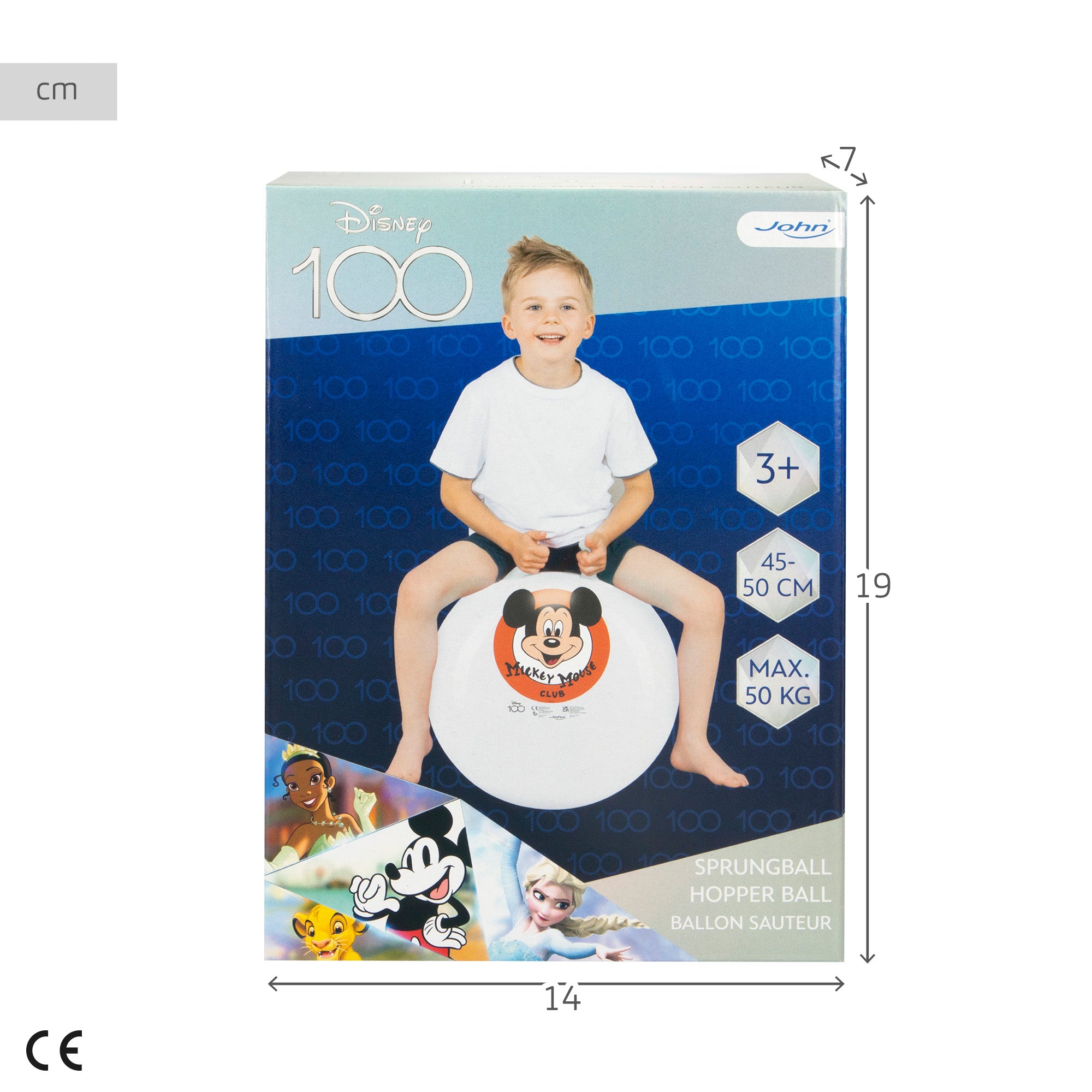 Disney Pelota saltarina hinchable Mickey Mouse Ø45-50 cm