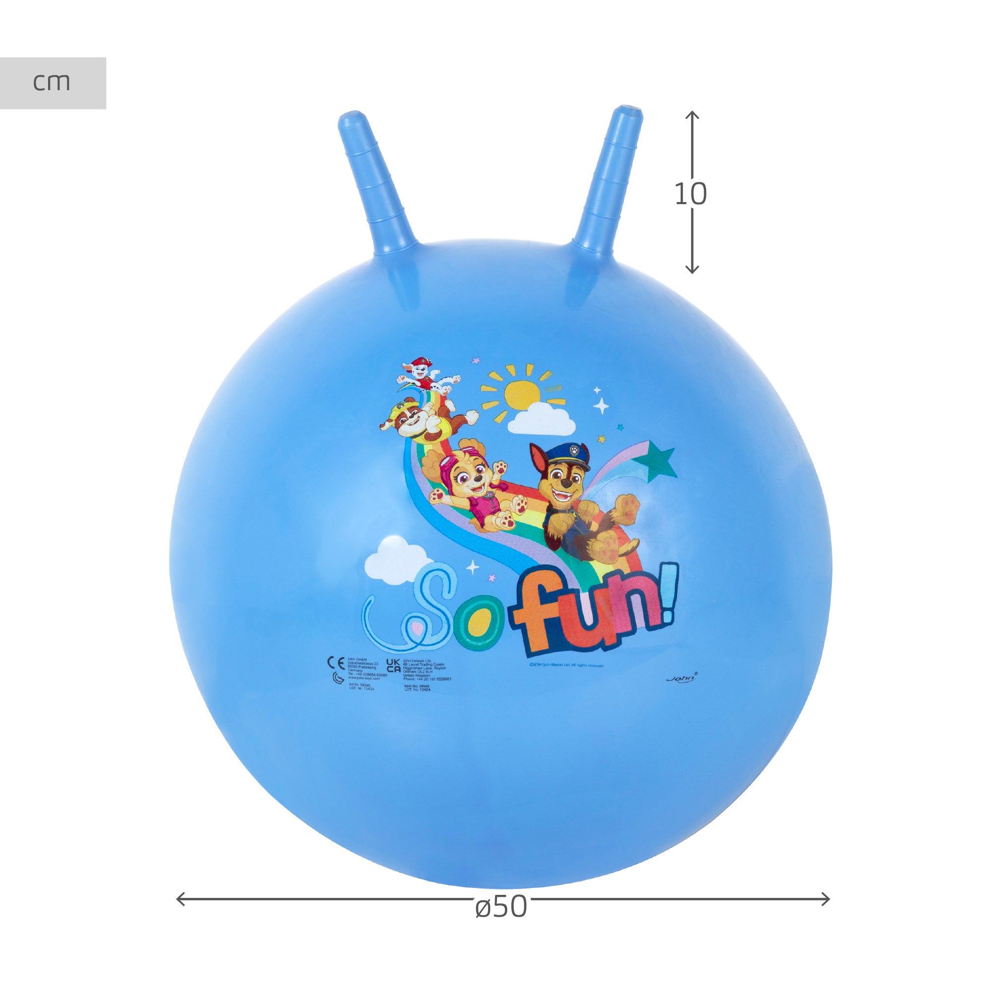 La Patrulla Canina Pelota saltarina hinchable Ø45-50 cm