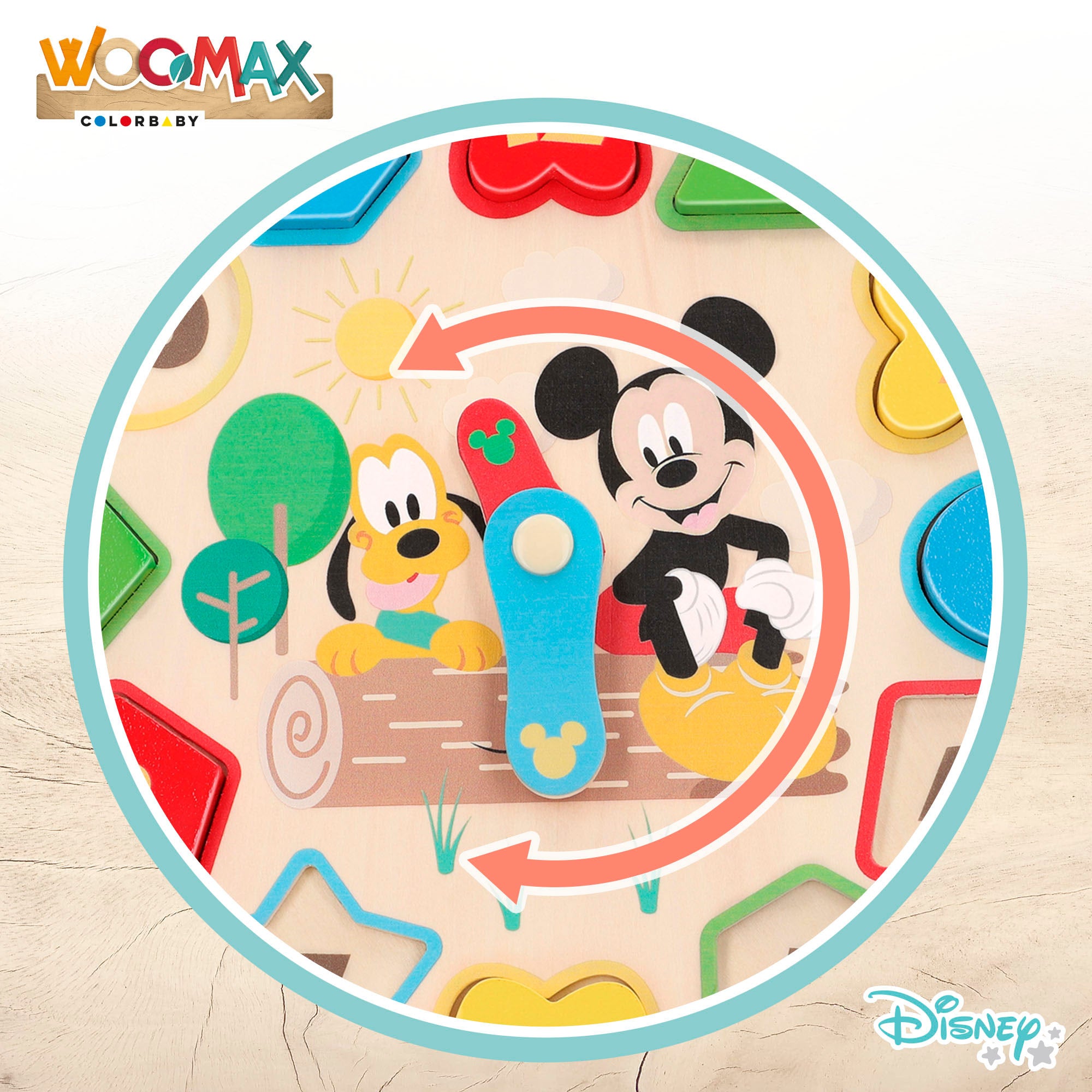 WOOMAX Disney Reloj de madera para niños