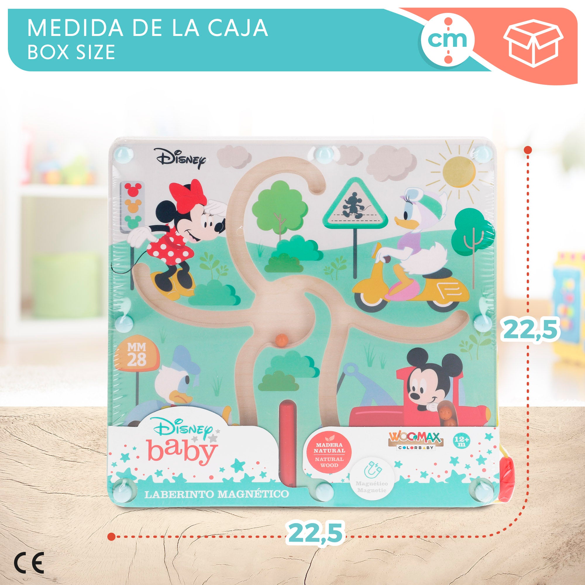 WOOMAX Disney Laberinto magnético de madera Mickey y Minnie