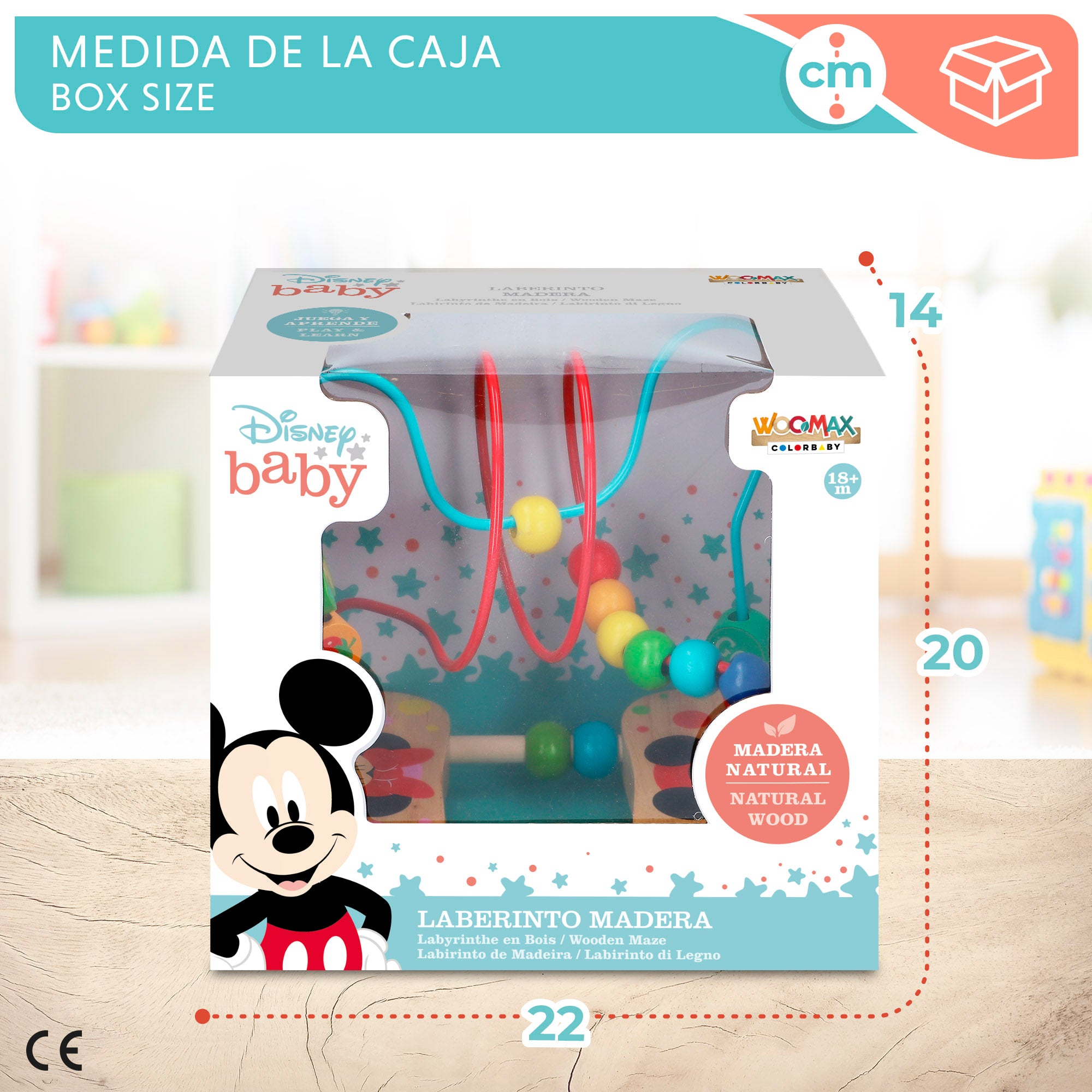 WOOMAX Disney Laberinto 3D con cuentas de madera