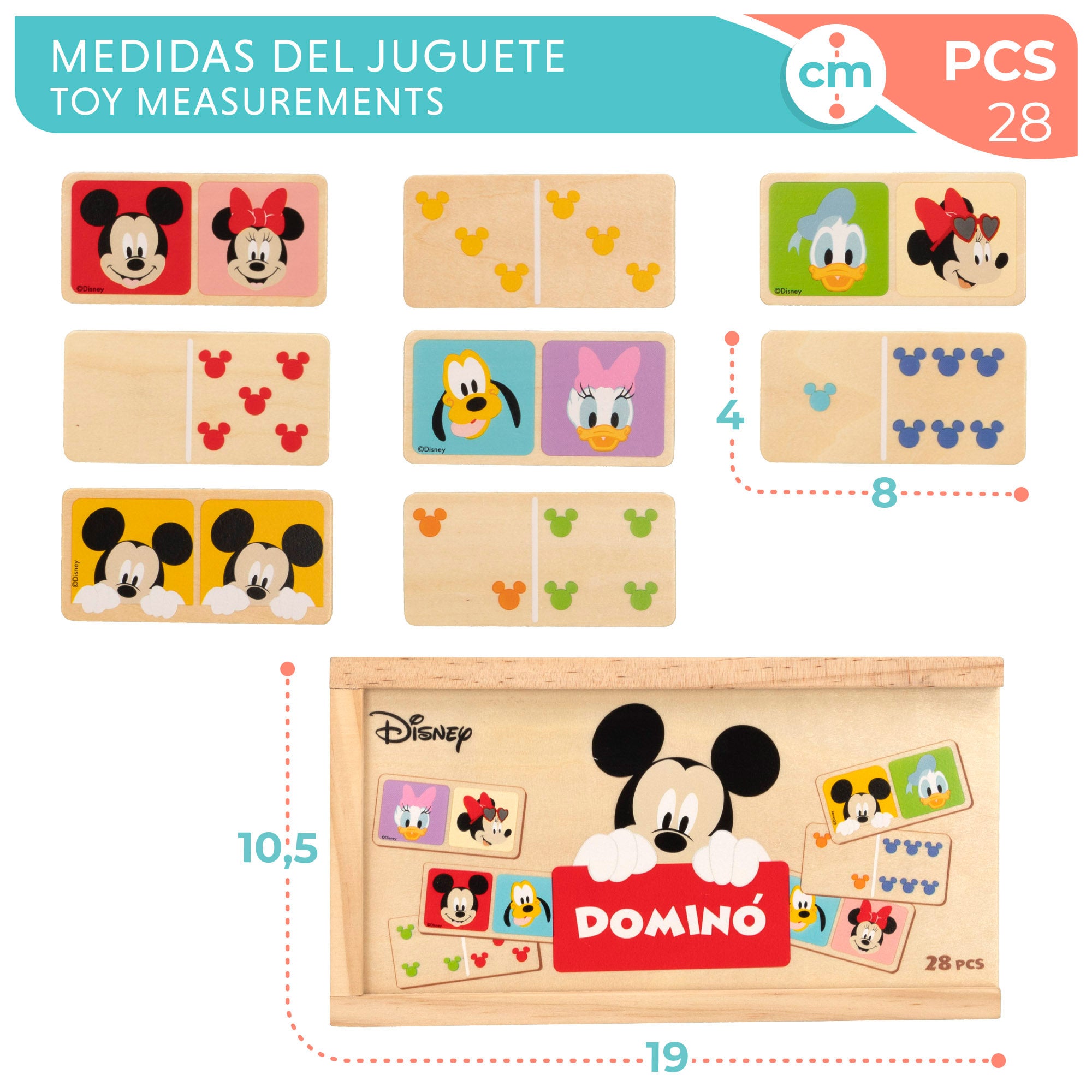 WOOMAX Disney Dominó de madera