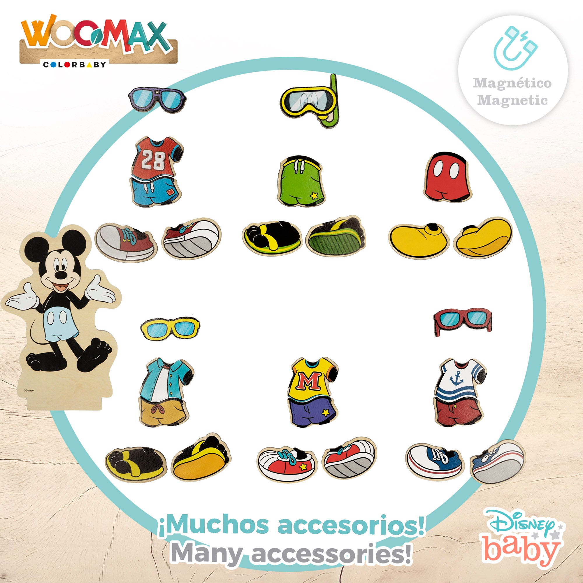 WOOMAX Disney Juego magnético de madera