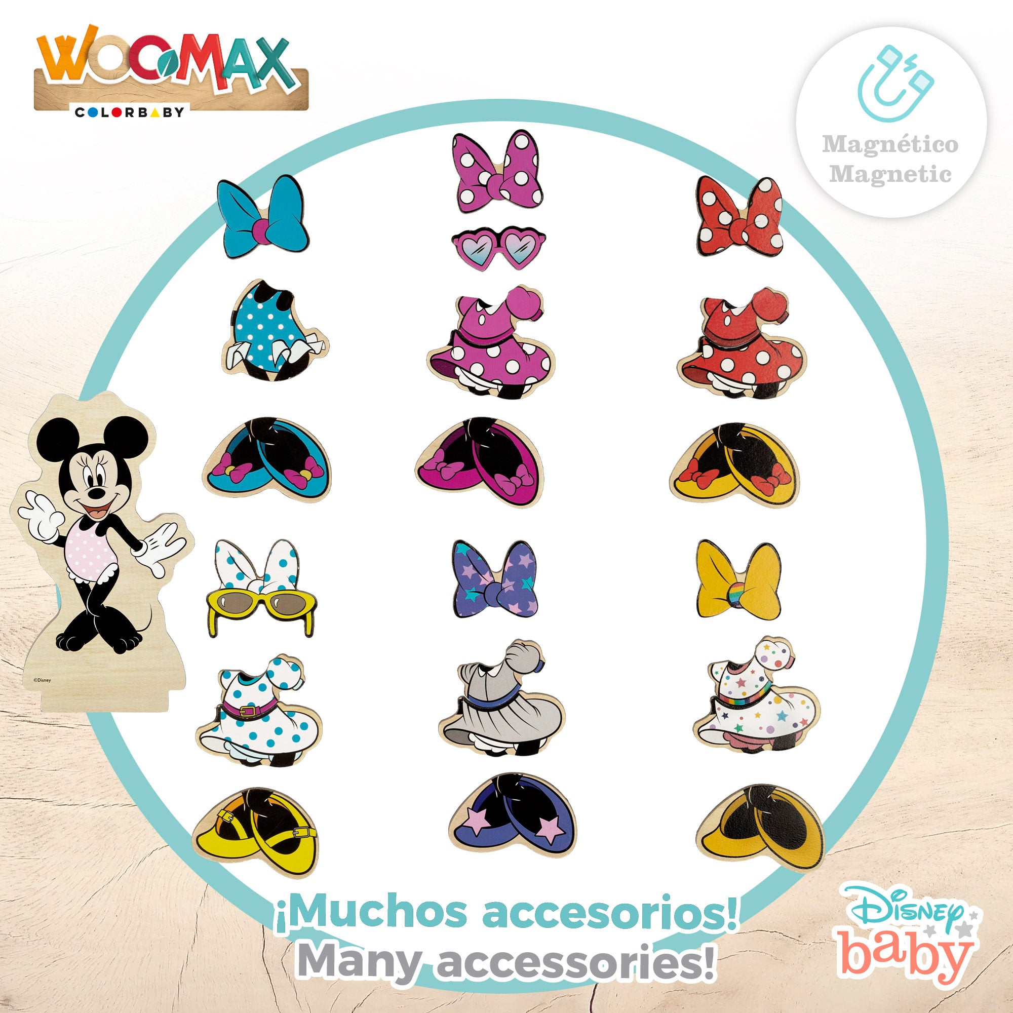 WOOMAX Disney Juego magnético de madera
