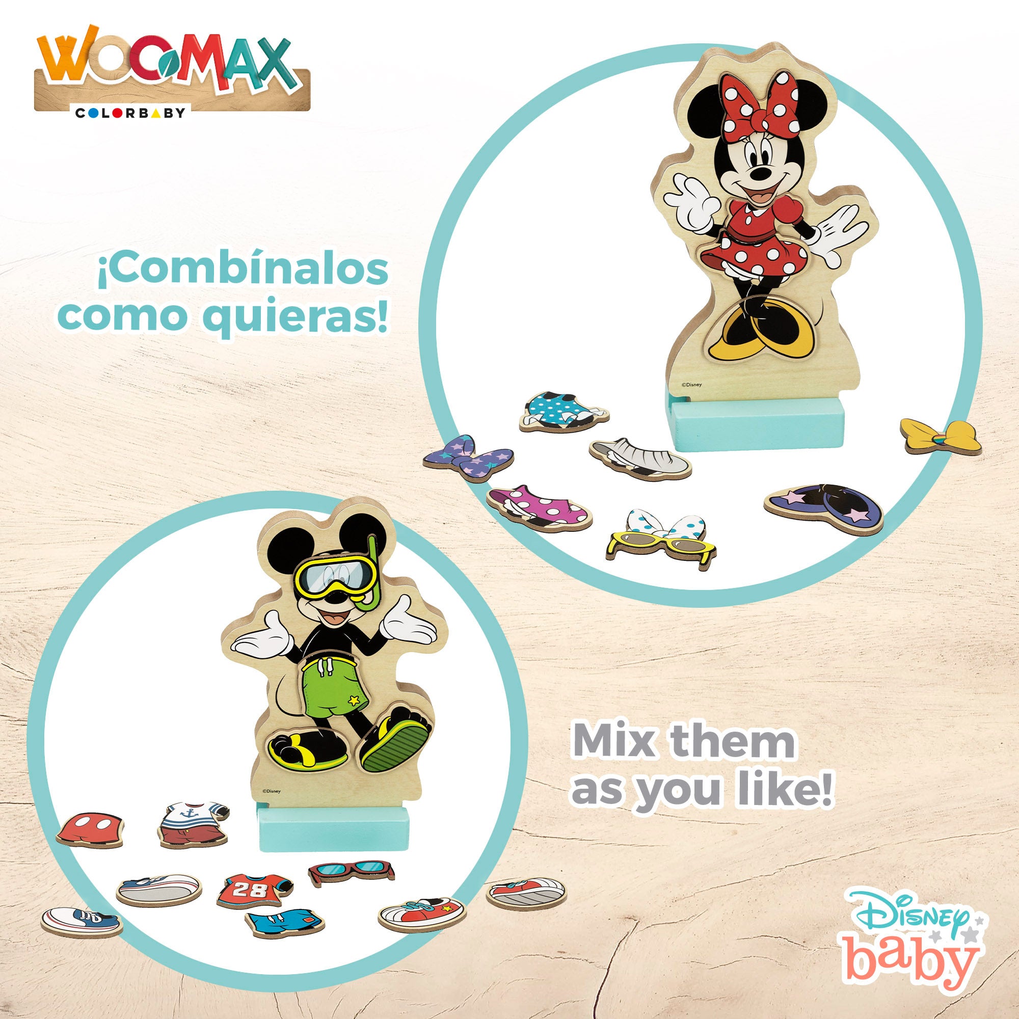 WOOMAX Disney Juego magnético de madera