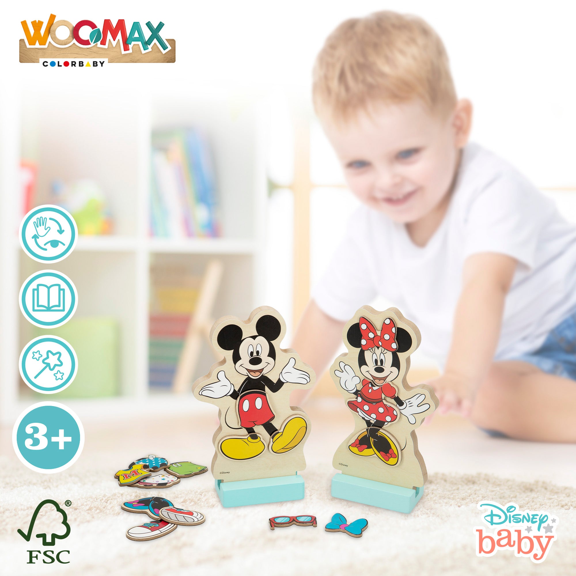 WOOMAX Disney Juego magnético de madera