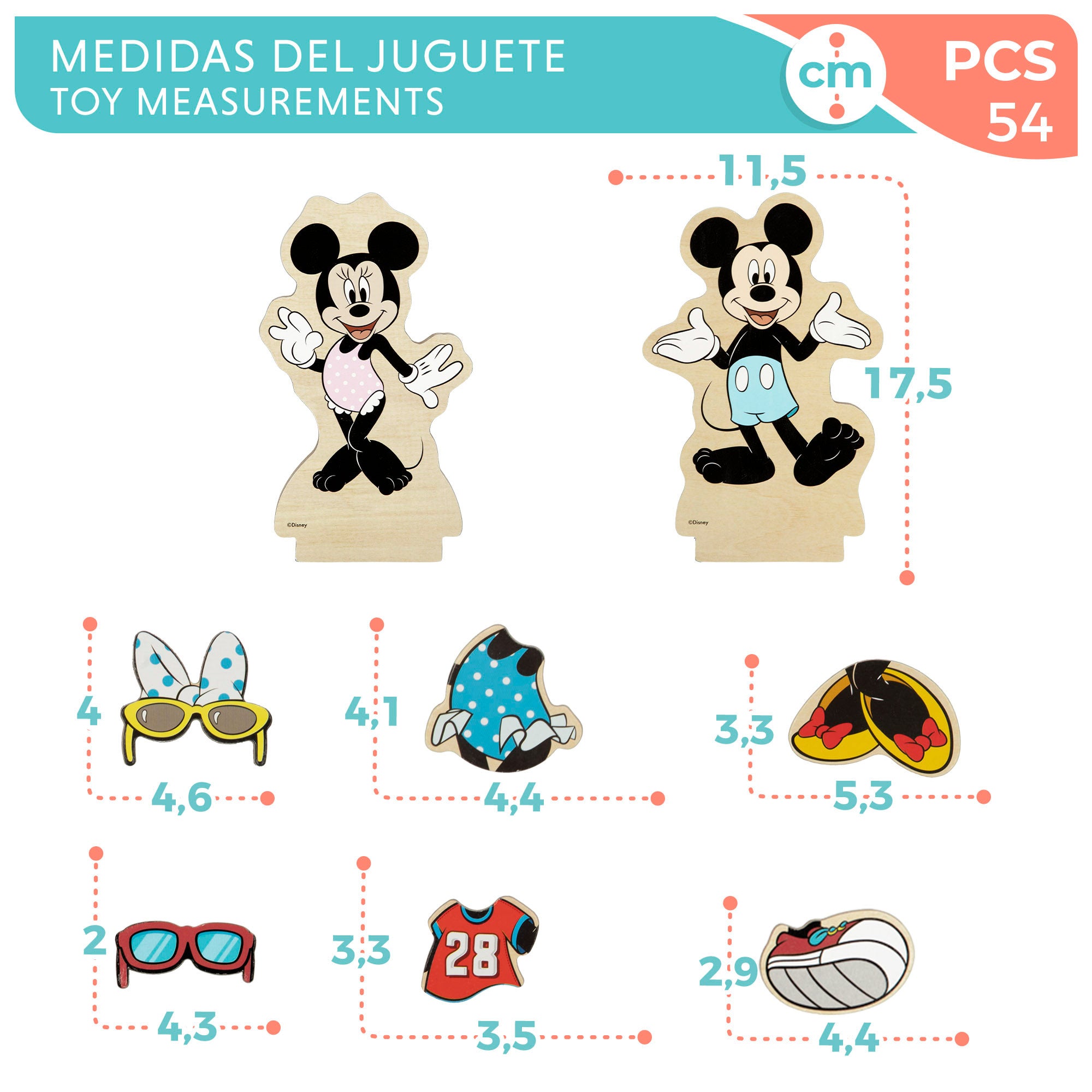 WOOMAX Disney Juego magnético de madera
