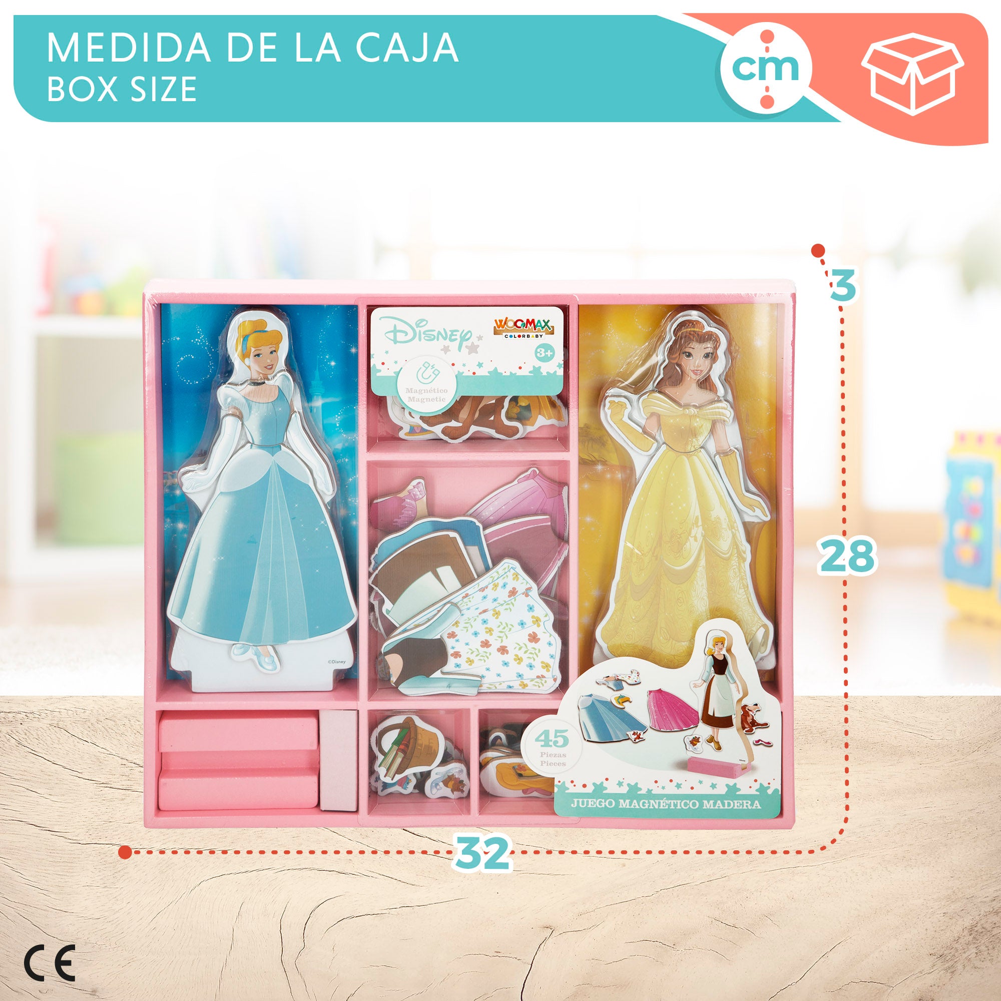 WOOMAX Disney Juego magnético princesas vestidos
