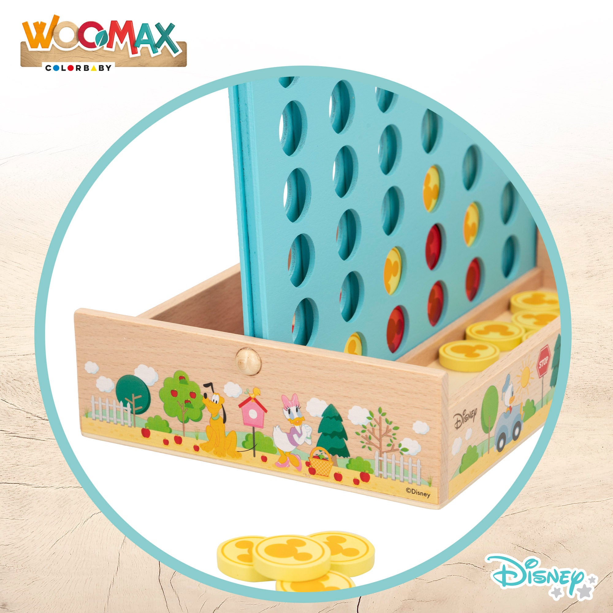WOOMAX Disney Juego cuatro en raya madera