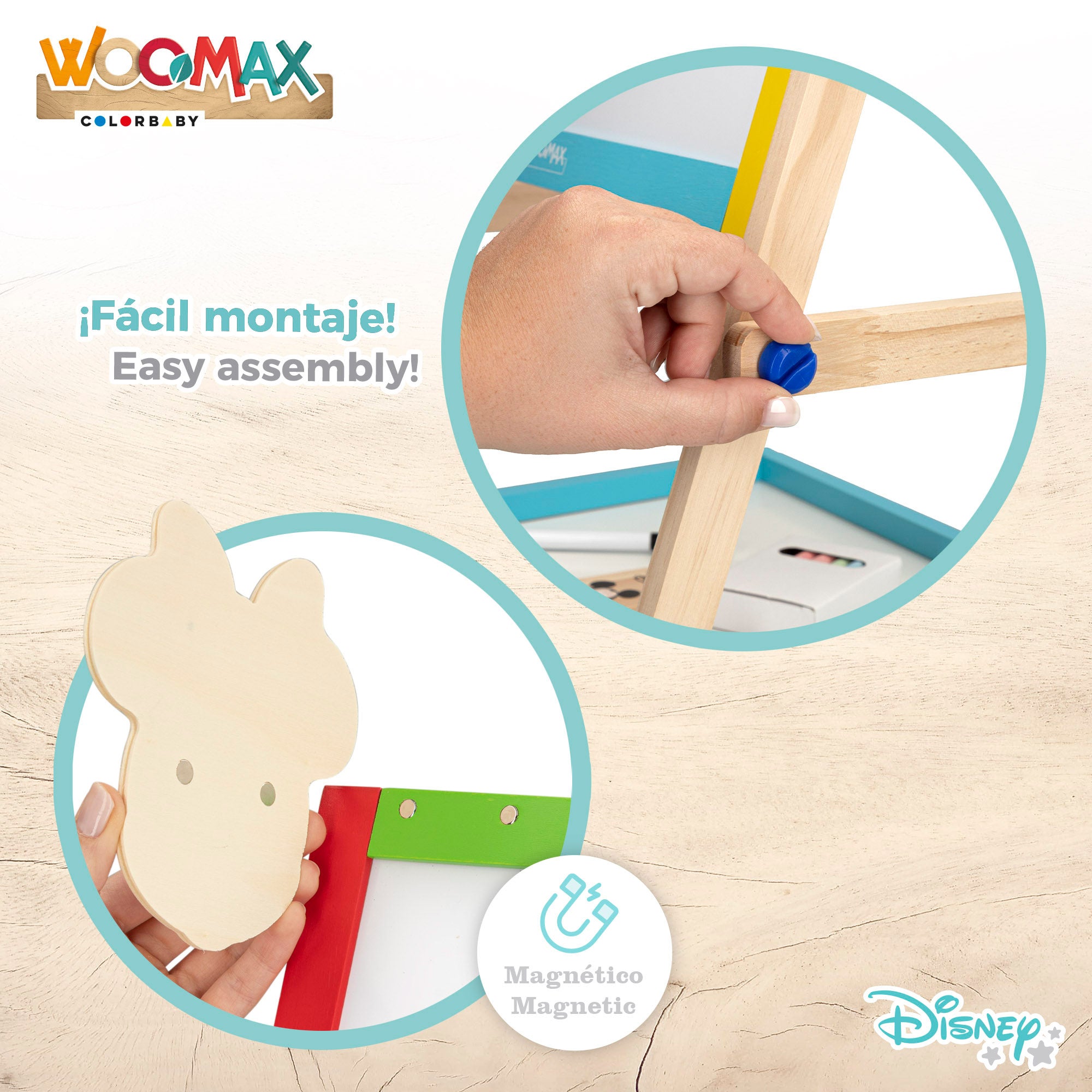 WOOMAX Disney Pizarra de madera