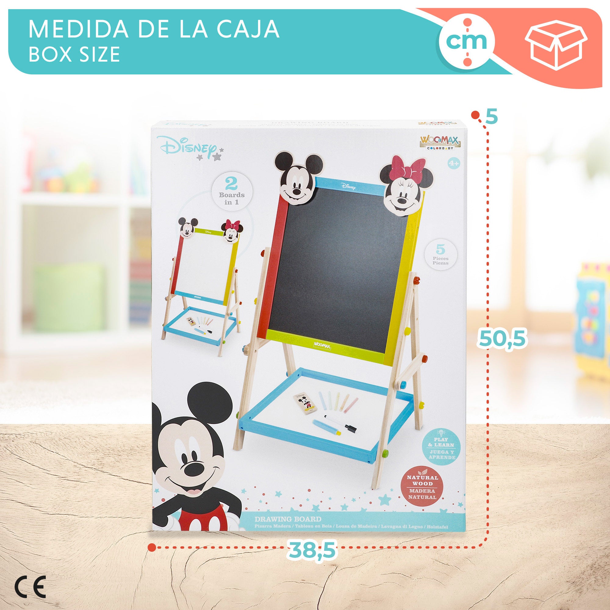 WOOMAX Disney Pizarra de madera