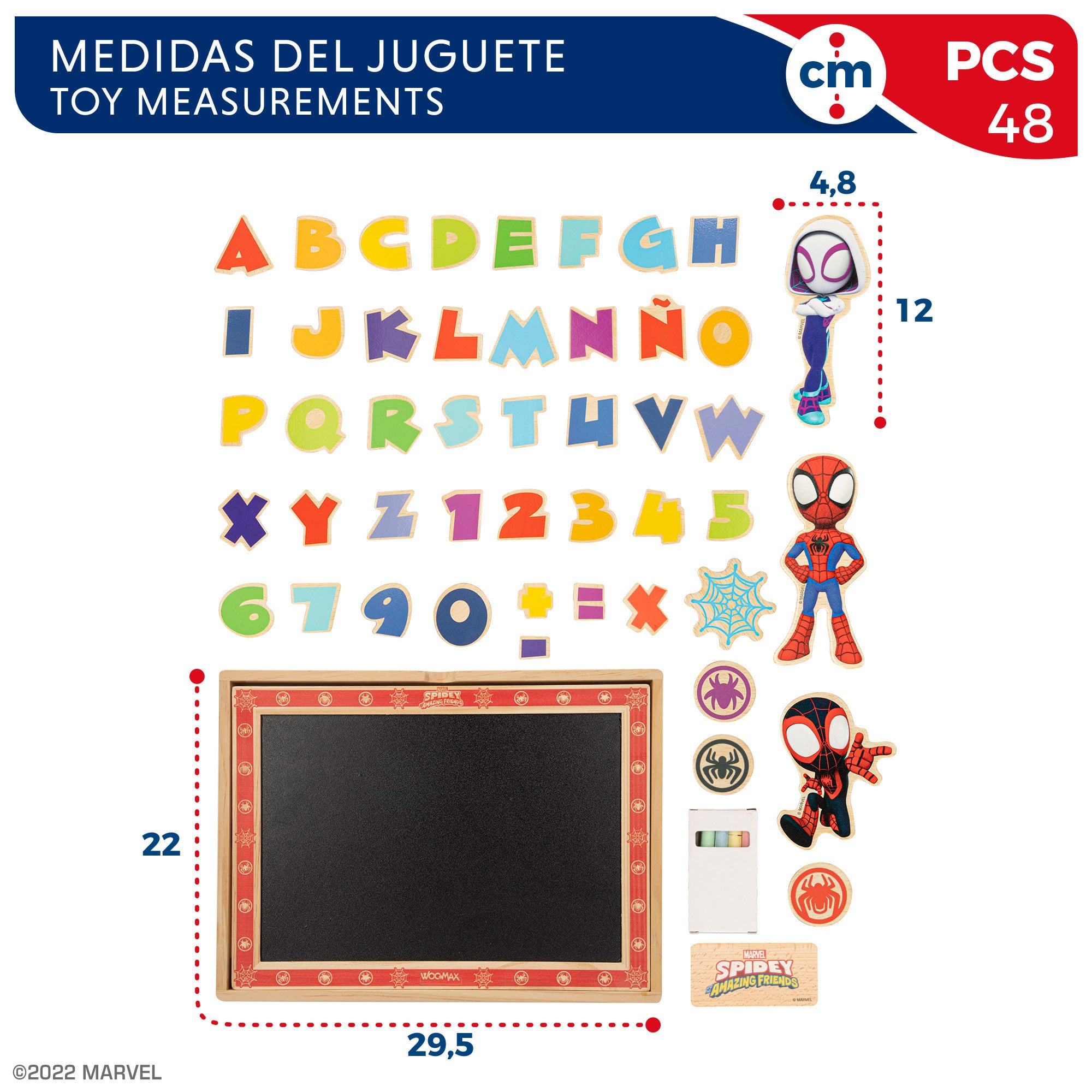 WOOMAX Spidey y su superequipo Pizarra infantil 2 en 1