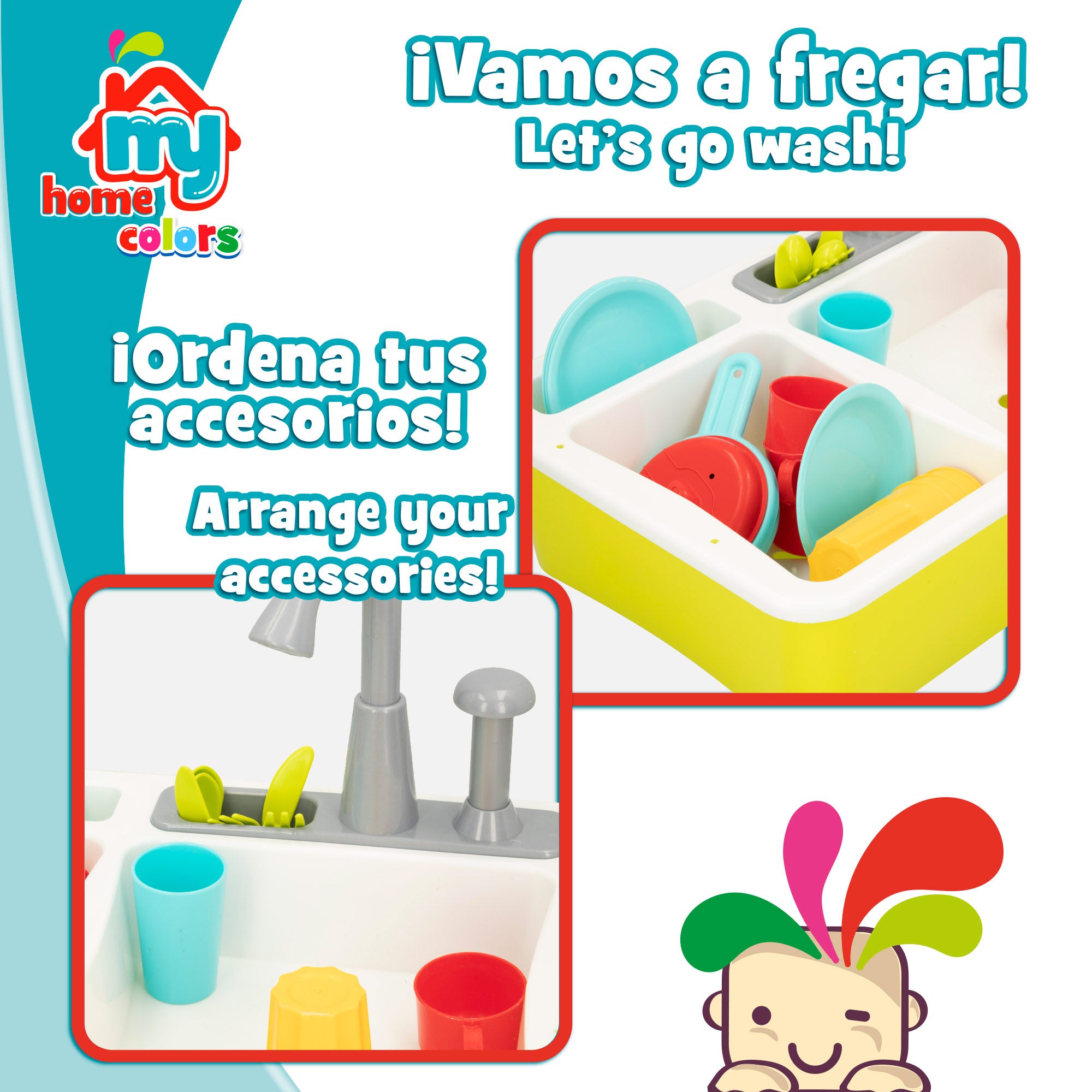 Fregadero con accesorios My Home Colors