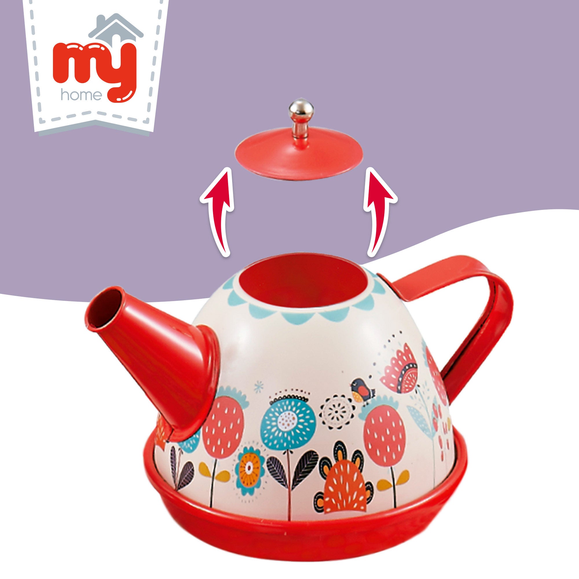 Utensilios cocina juego de té infantil en metal 15 piezas My Home