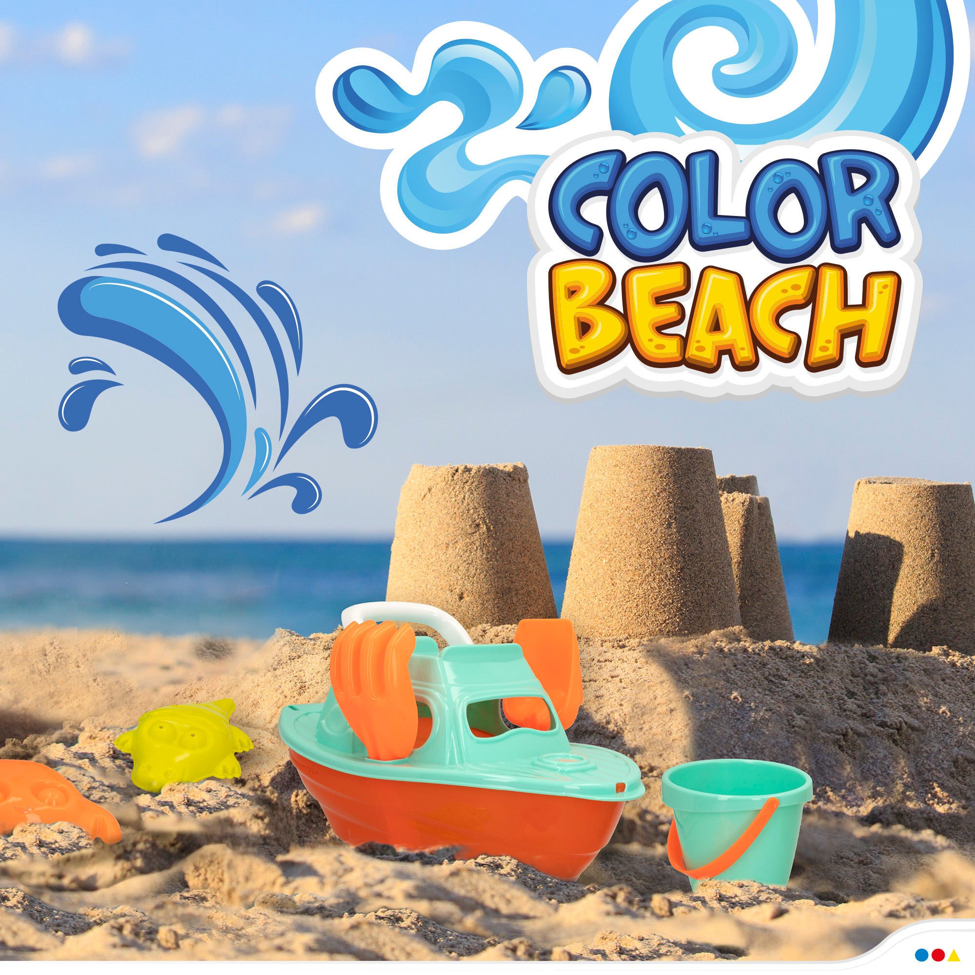 Set de playa yate con accesorios Color Beach