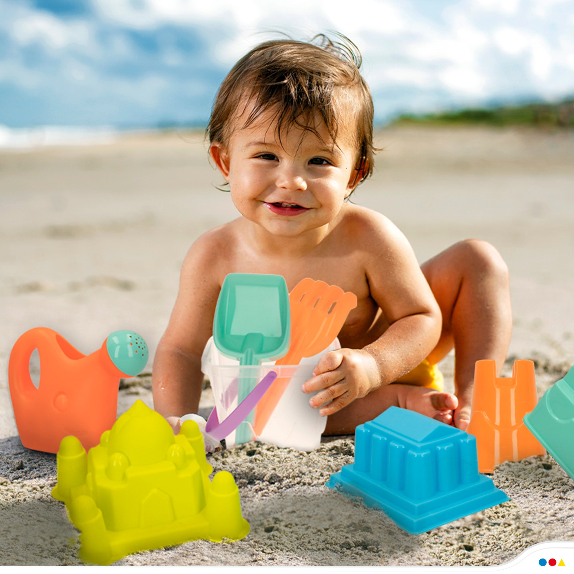 Bolsa de playa con cubo y accesorios Color Beach