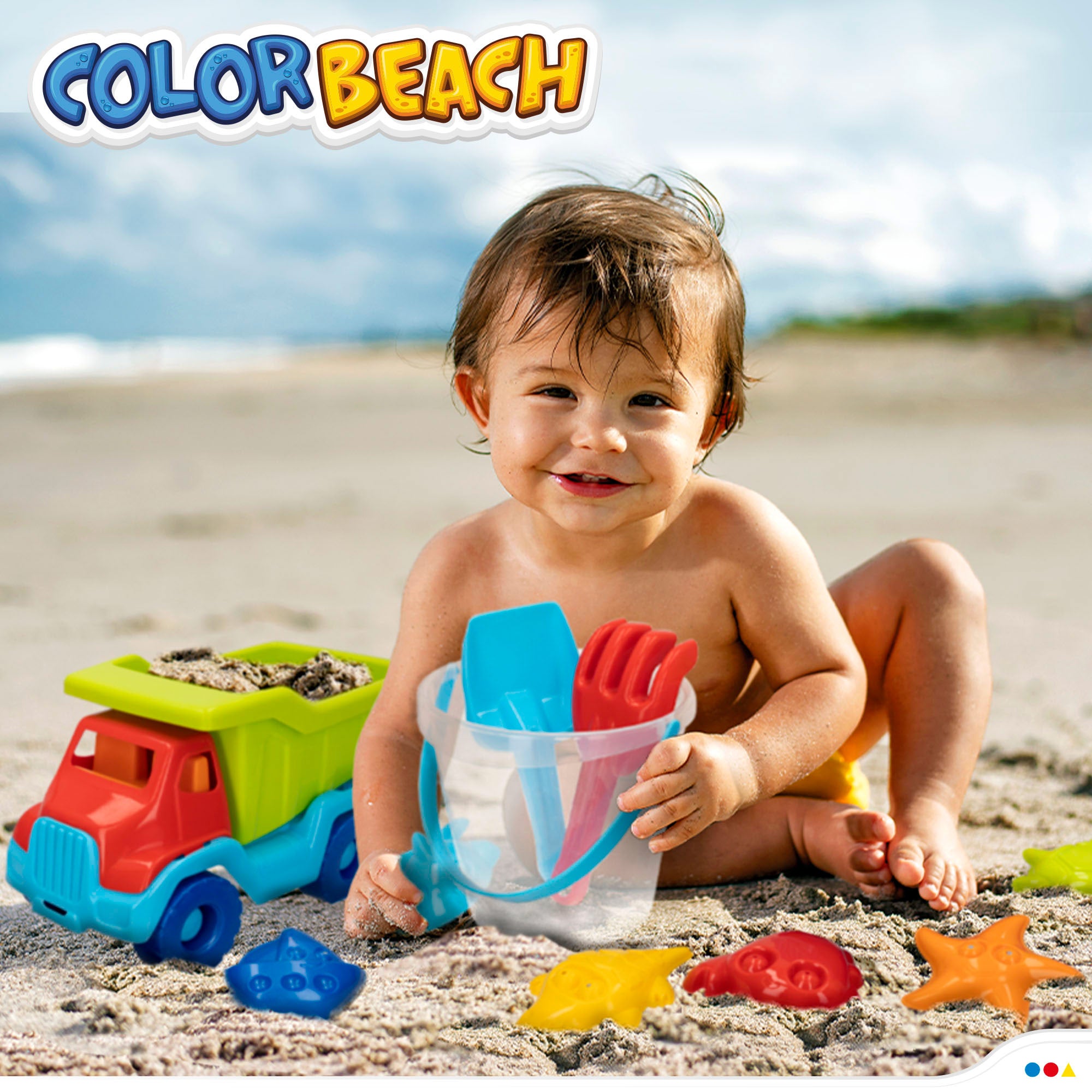 Set de playa Camión con accesorios Color Beach