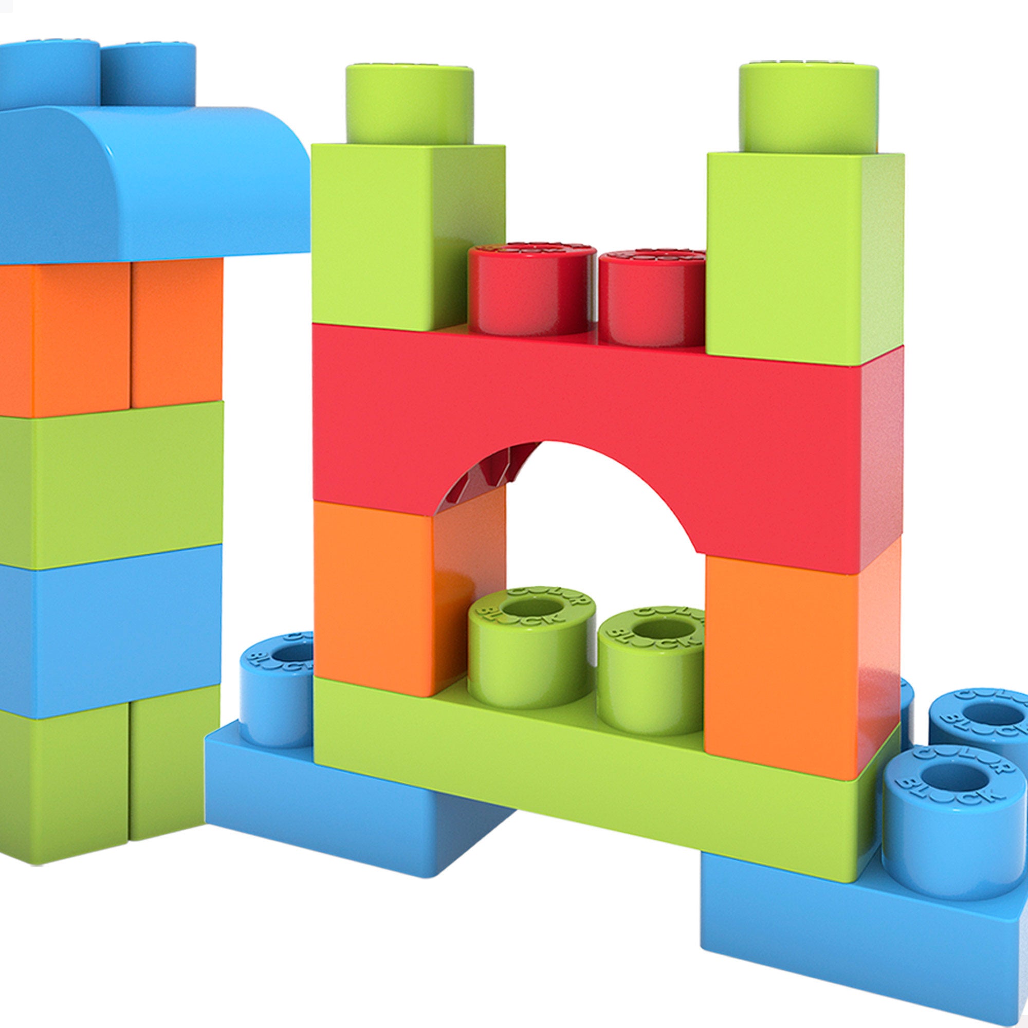 Bolsa bloques construcción 80 piezas Color Block Maxi