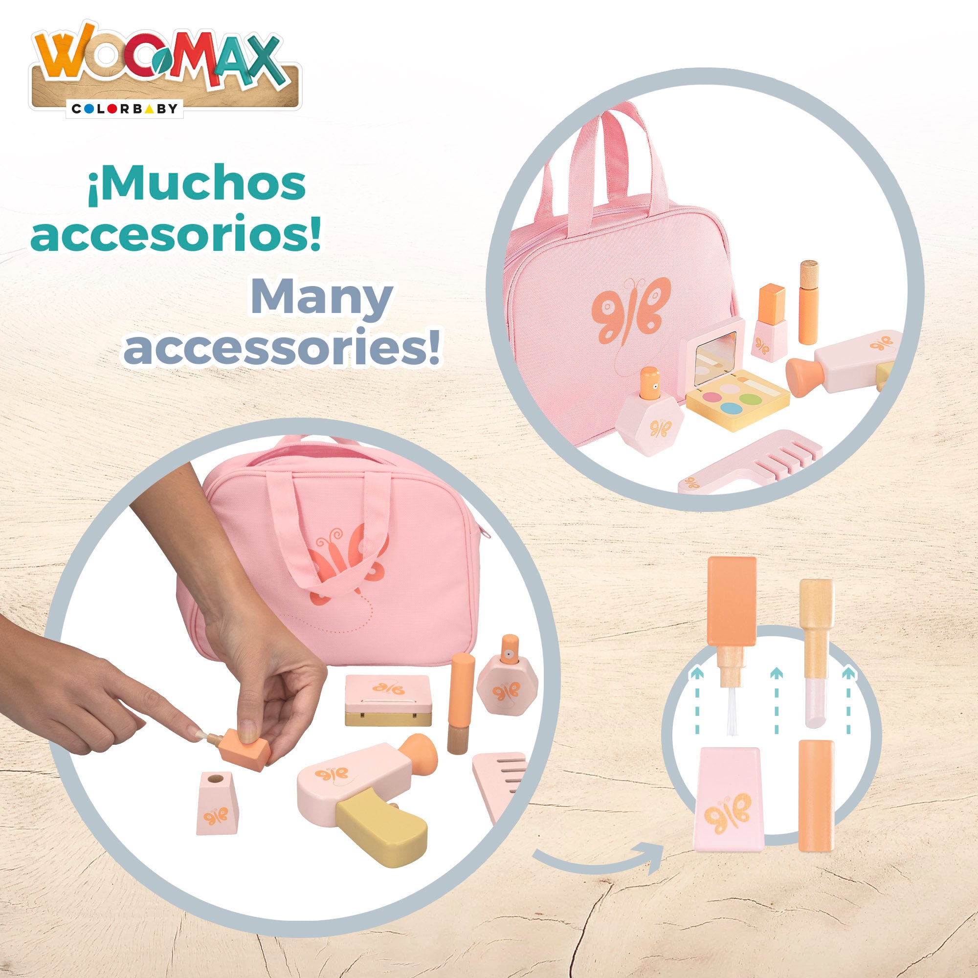 WOOMAX Set de belleza de madera