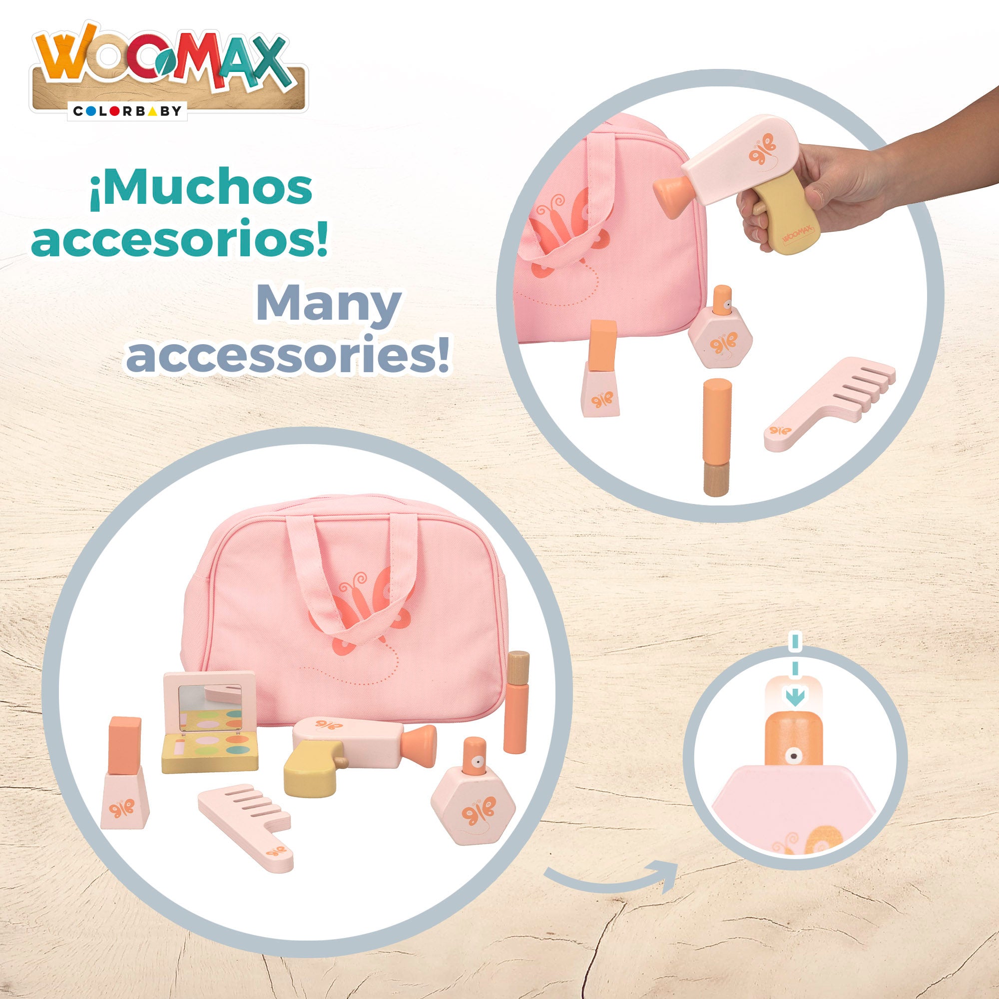 WOOMAX Set de belleza de madera