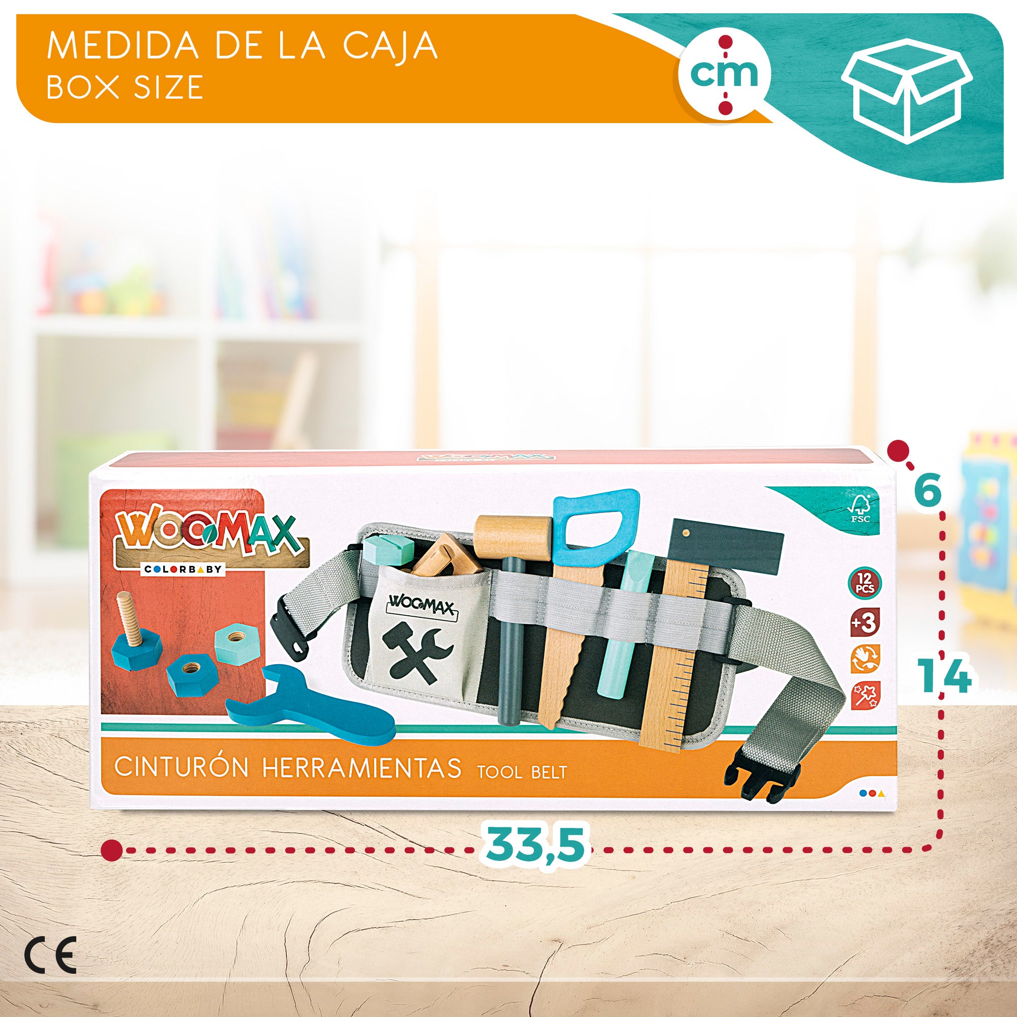 WOOMAX Herramientas de madera para niños