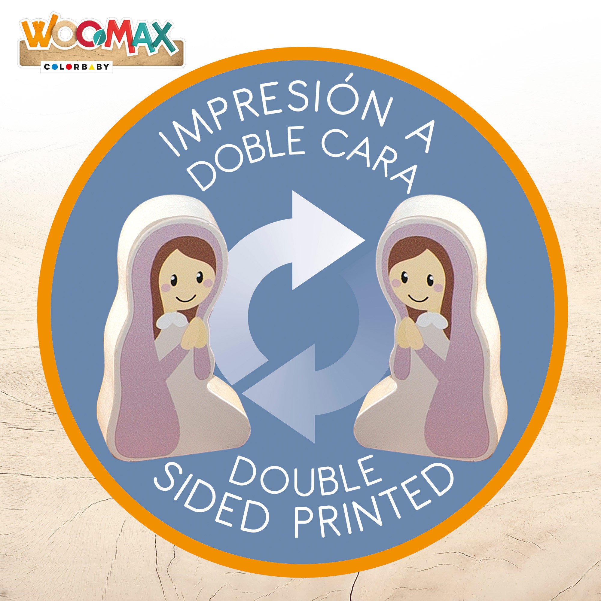 WOOMAX Belén de madera 14 piezas