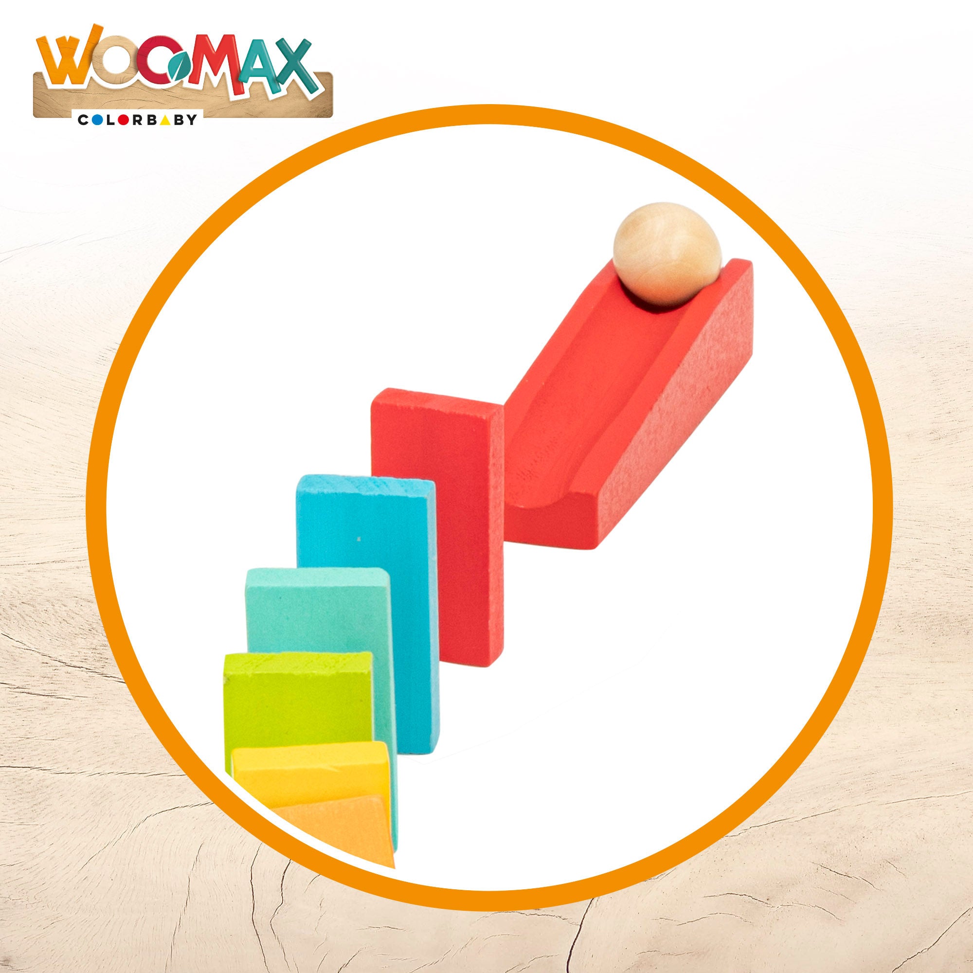 WOOMAX Juego dominó de madera